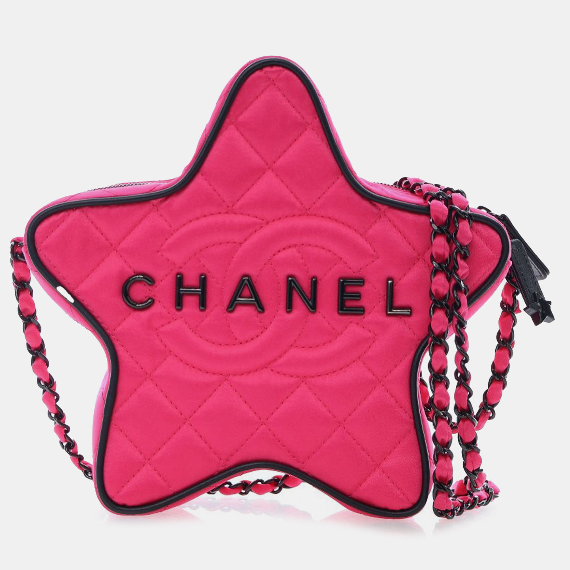 

Chanel Pink Quilted Satin Walk Of Fame Star Crossbody
