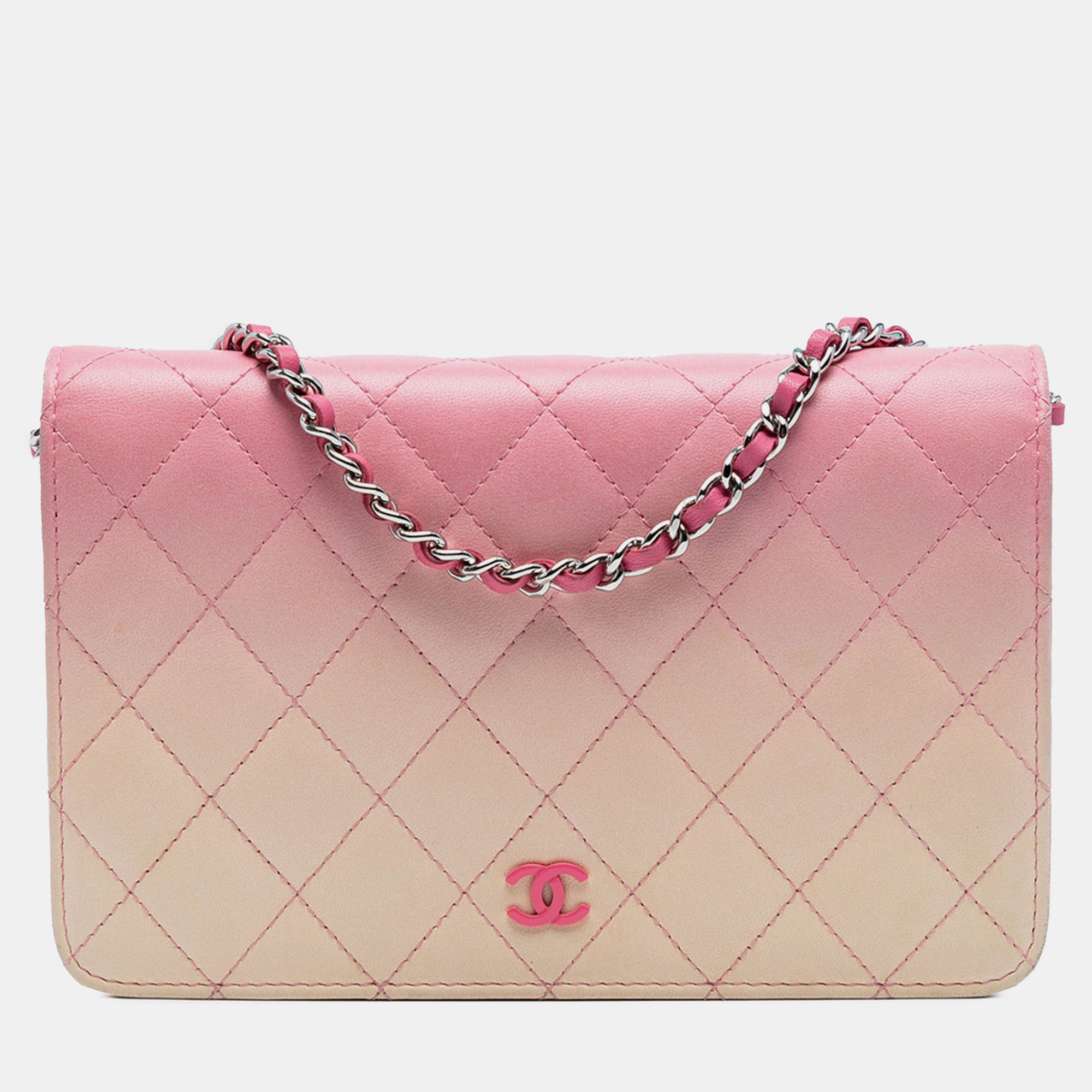 

Chanel Pink Yellow Ombre Lambskin Degrade Wallet On Chain