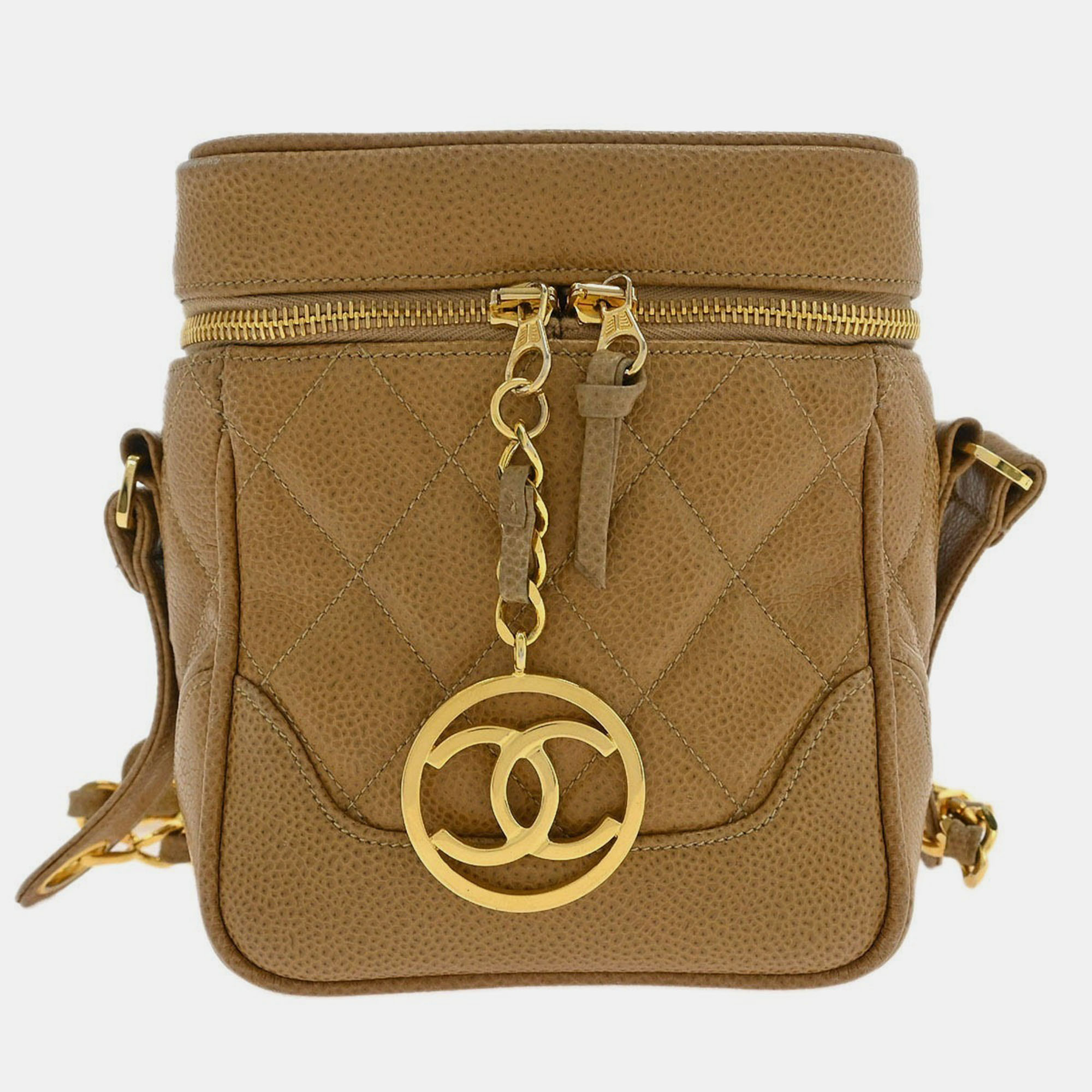 

Chanel Beige Calfskin Shoulder Bag