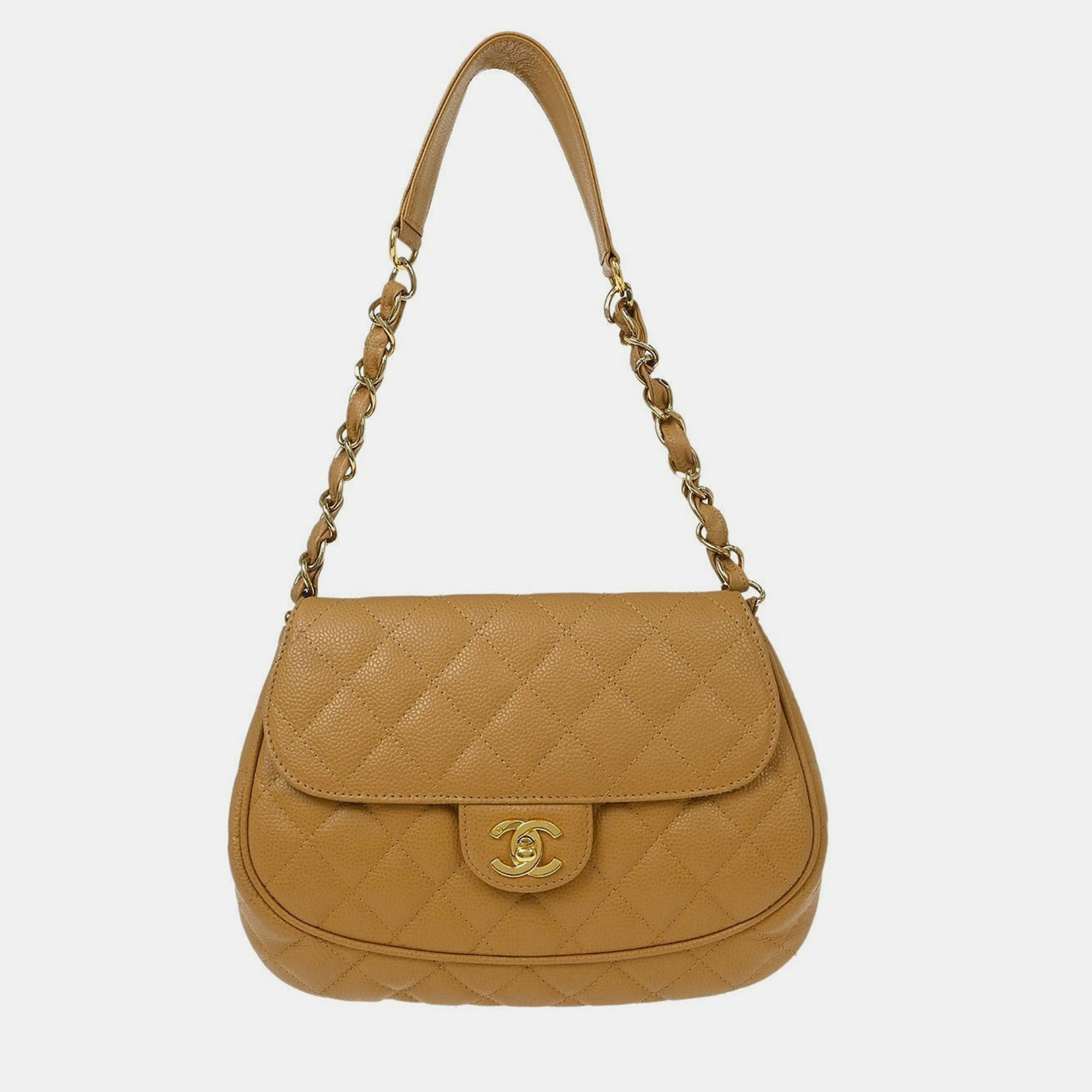 

Chanel Beige Calfskin Handbag
