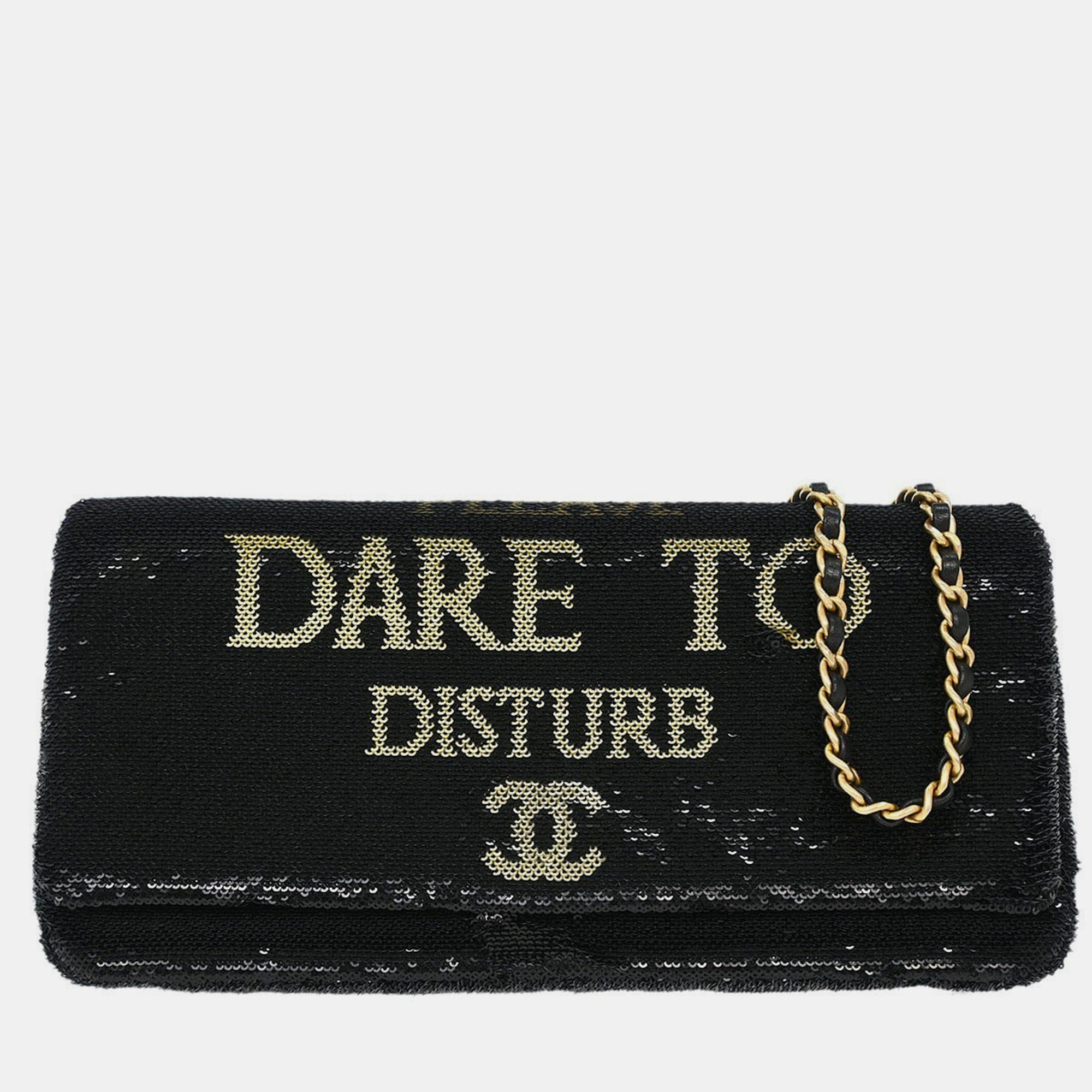 

Chanel Black Sequins Dare To Disturb Shoulder Bag