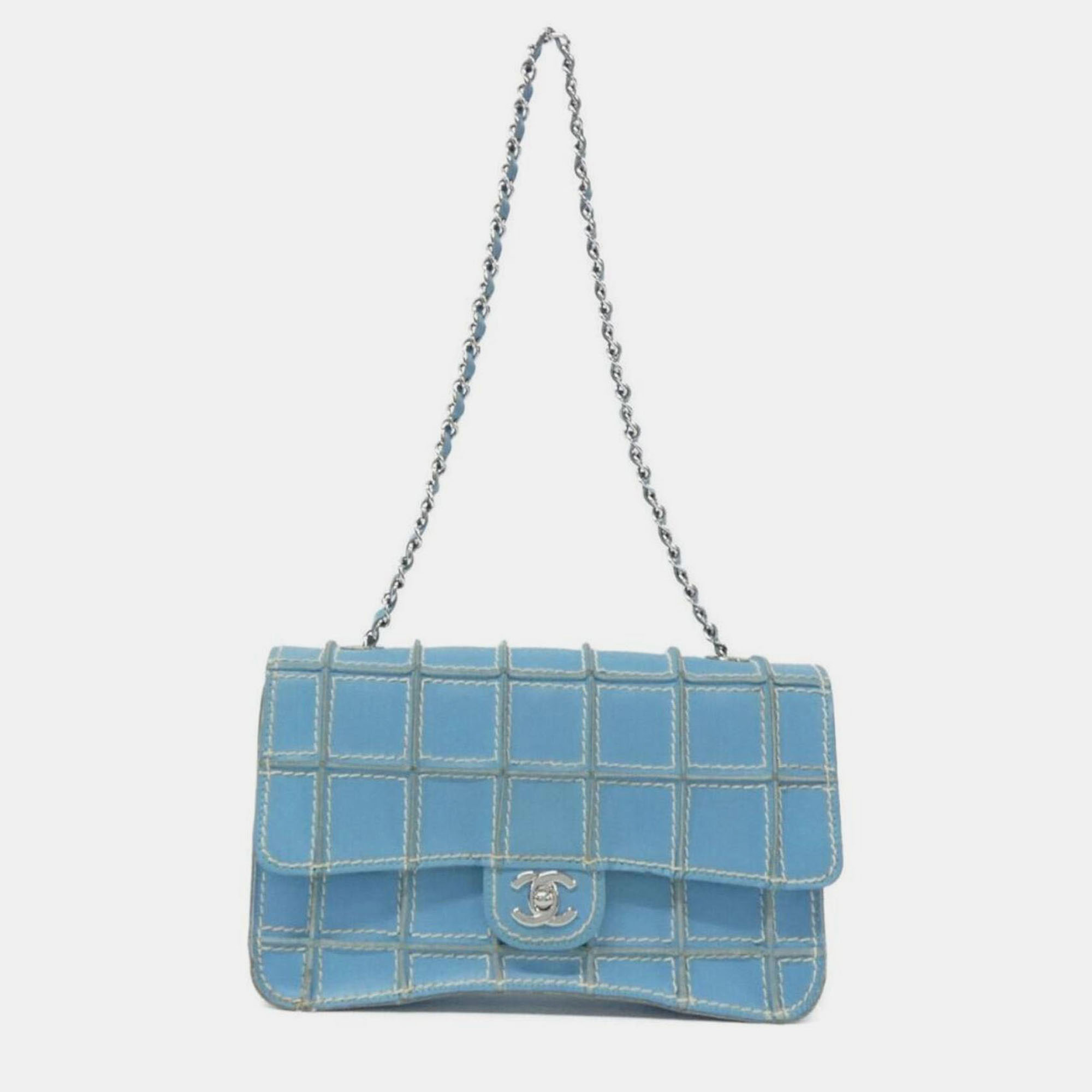 

Chanel Blue Leather Shoulder Bag