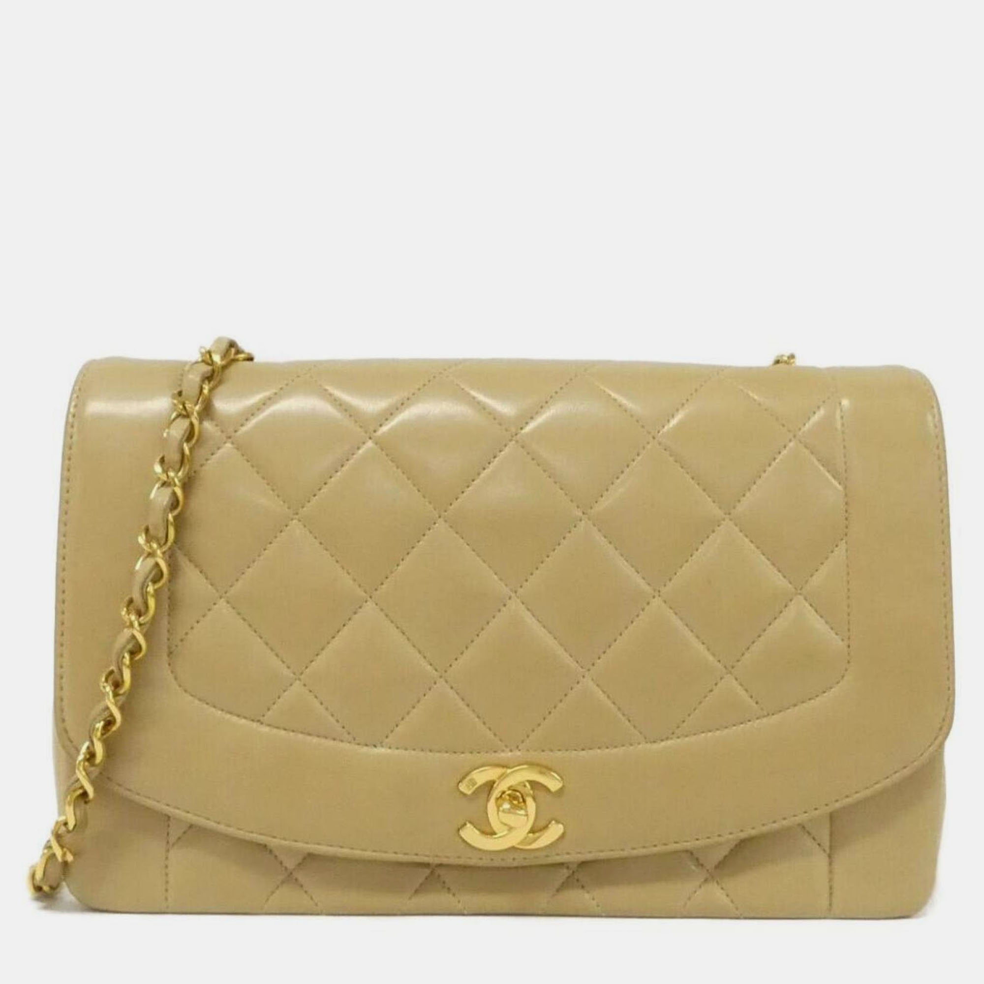 Pre Owned Chanel Lambskin Shoulder Bag