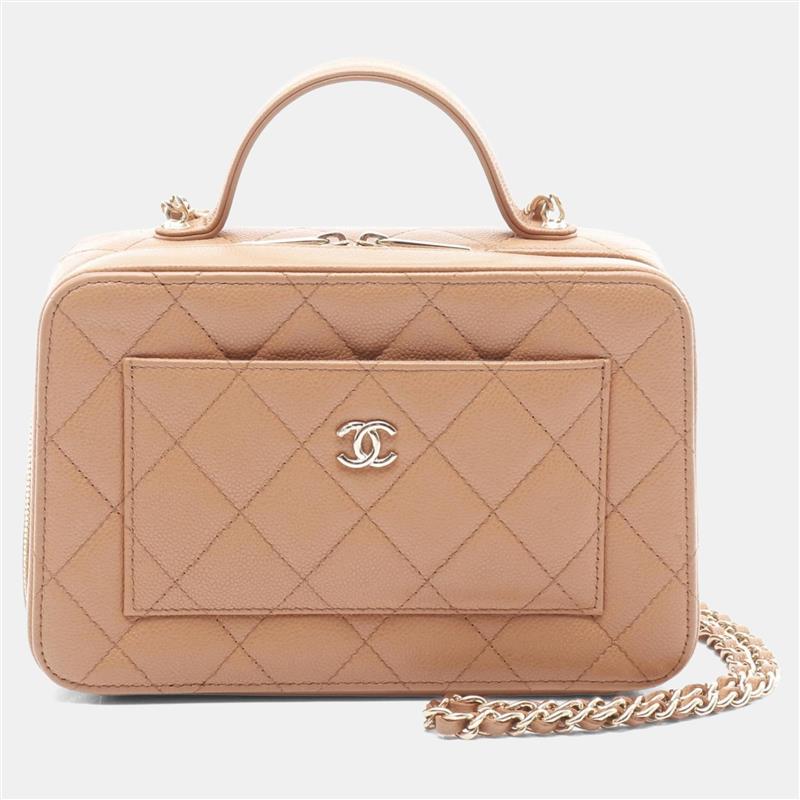 

Chanel Matelasse Pink Grained Calfskin Leather Shoulder Bag