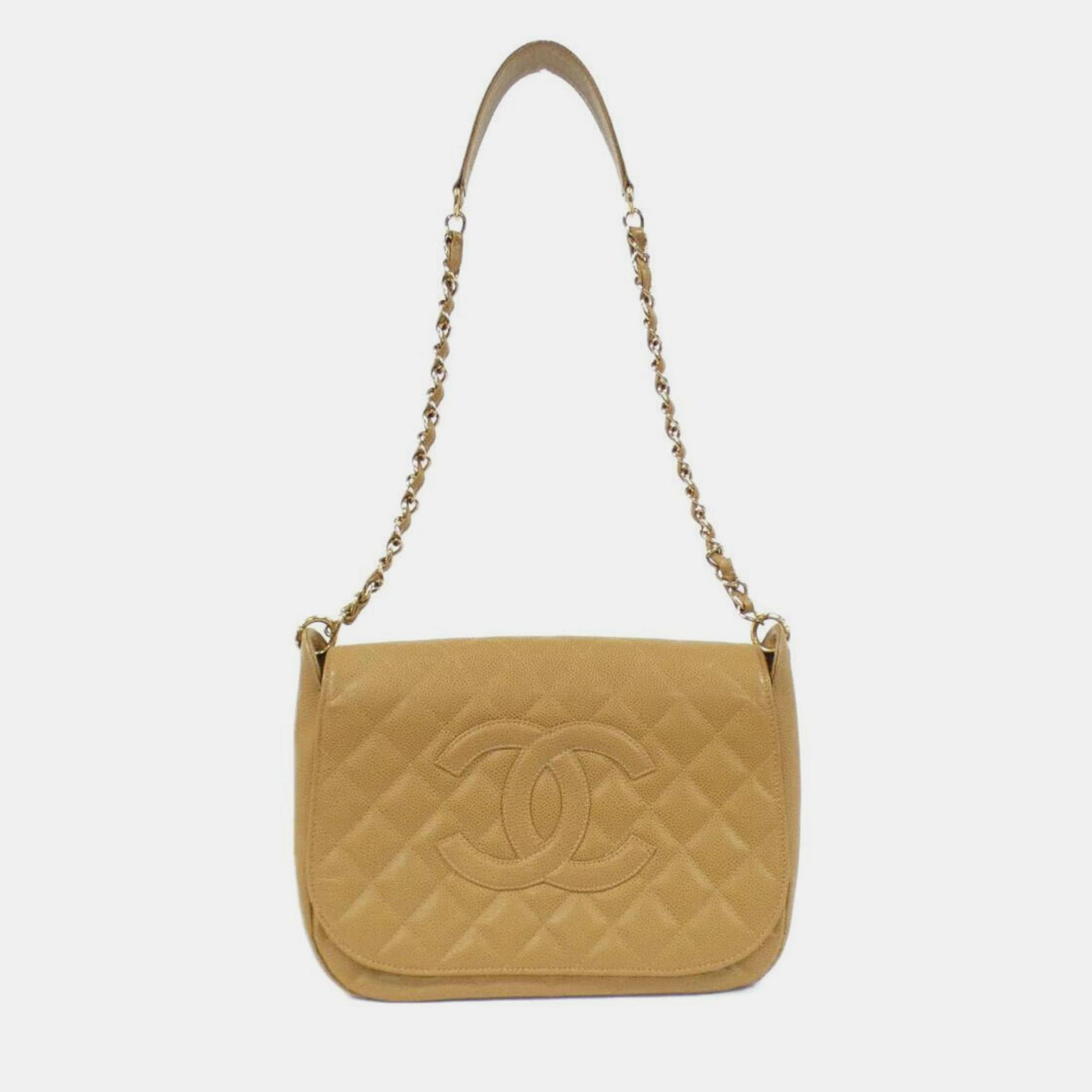 

Chanel Beige Leather Shoulder Bag