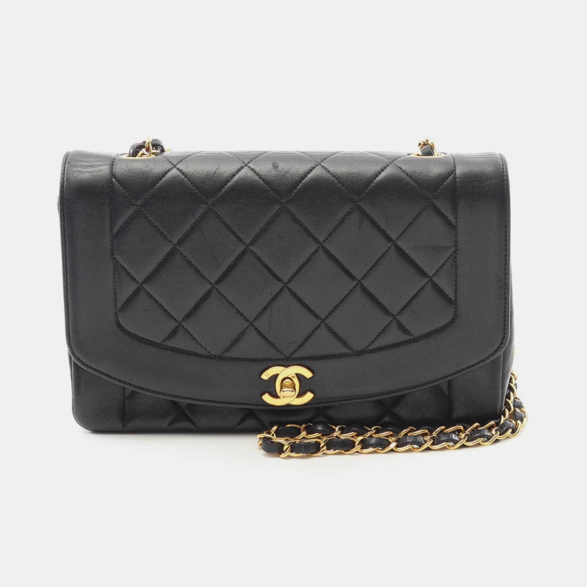 

Chanel Matelasse Diana Flap Shoulder Bag Lambskin (Sheepskin) Black