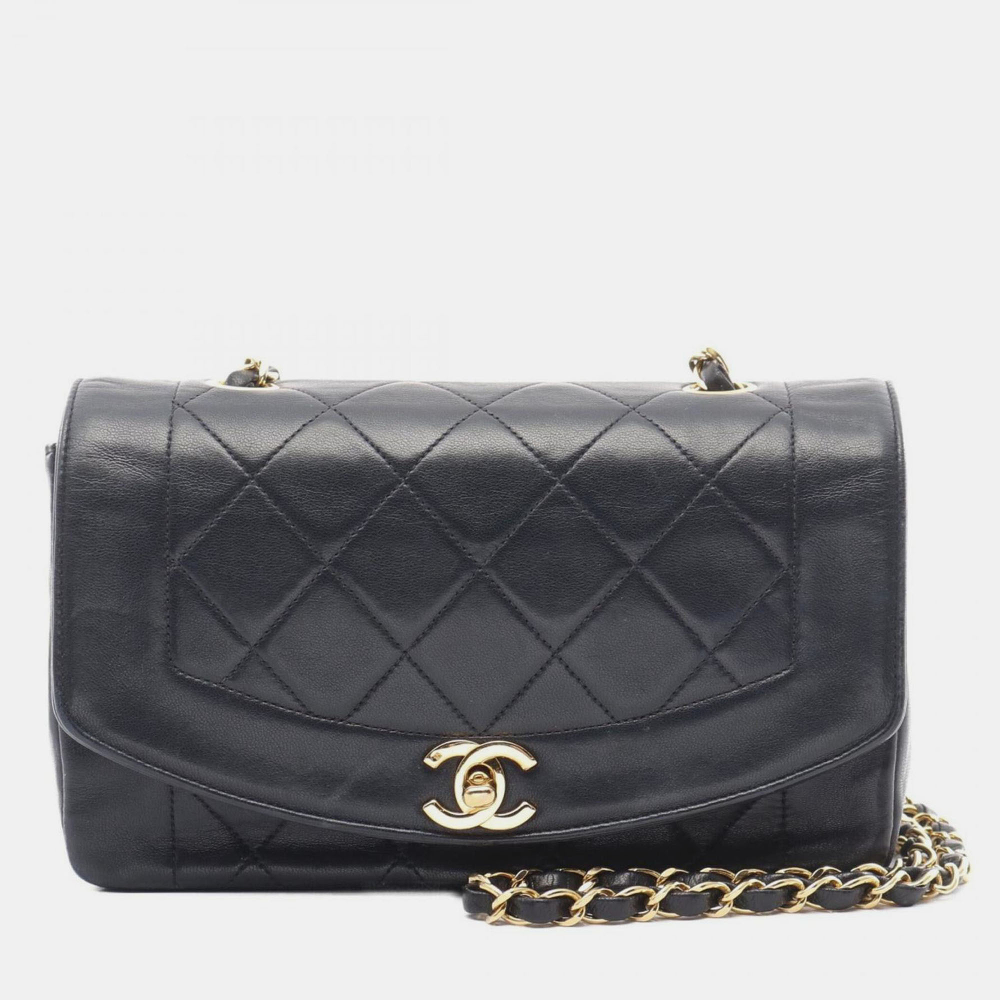 

Chanel Matelasse Diana Flap Shoulder Bag Lambskin (Sheepskin) Black