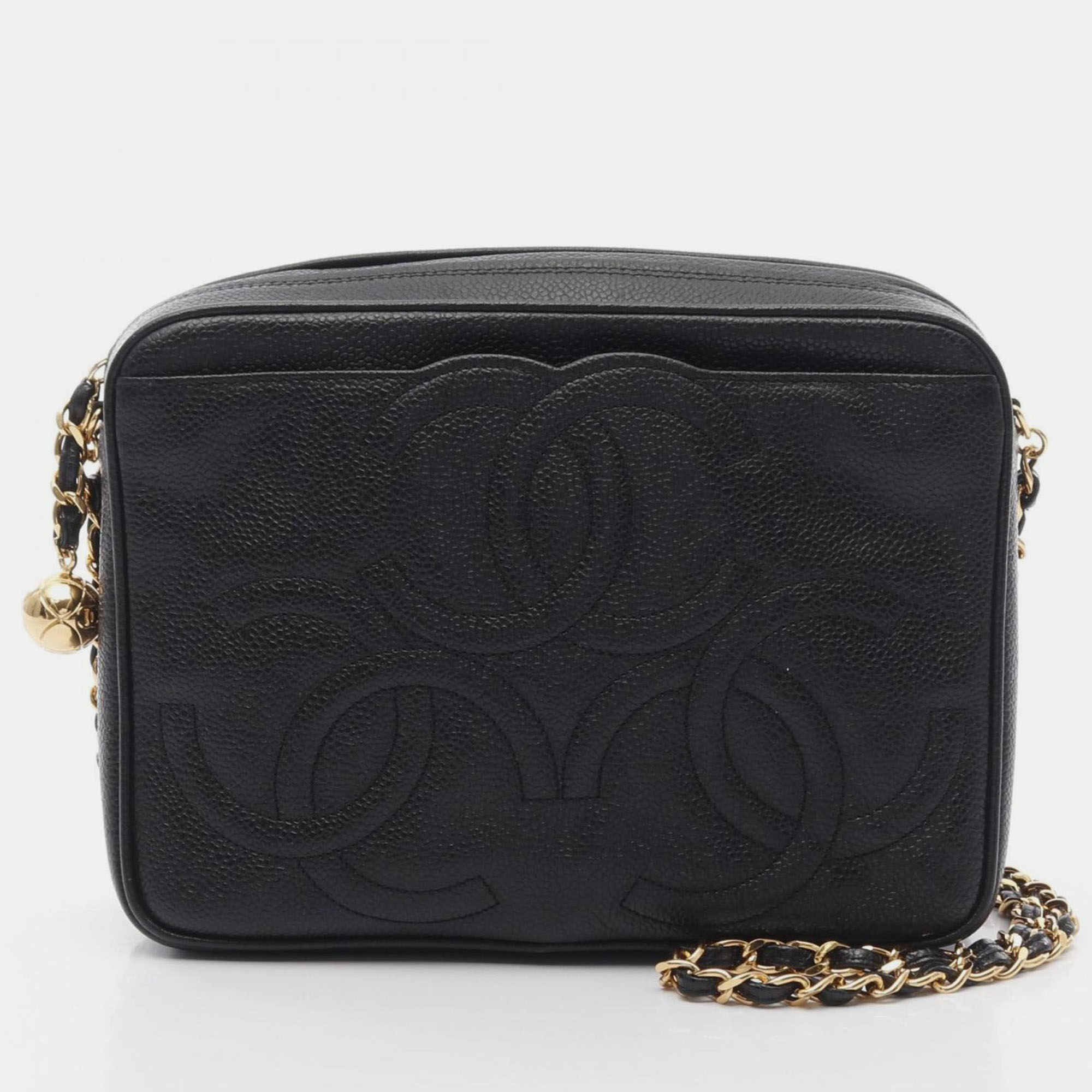 

Chanel Triple Coco Mark Shoulder Bag Caviar Skin (Grained Calf) Black
