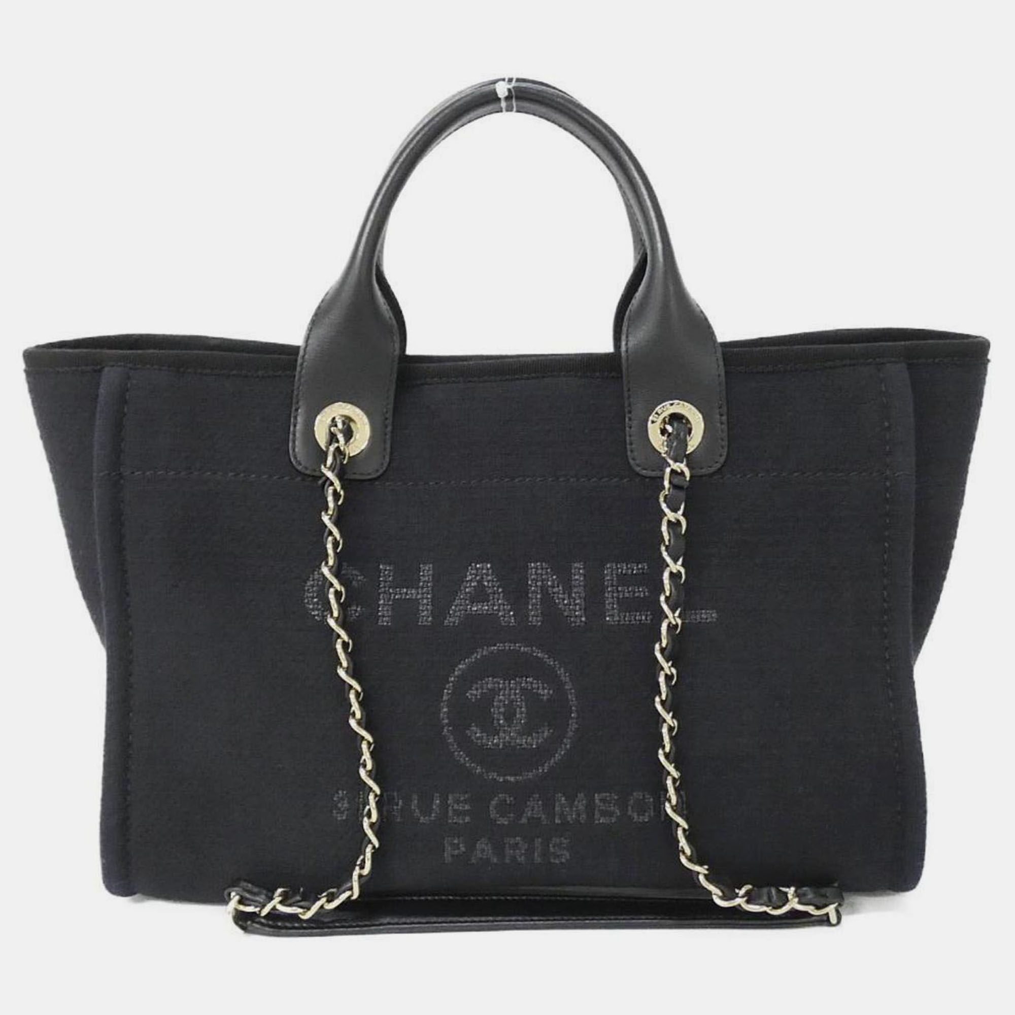 

Chanel Deauville Line Handbag, Black