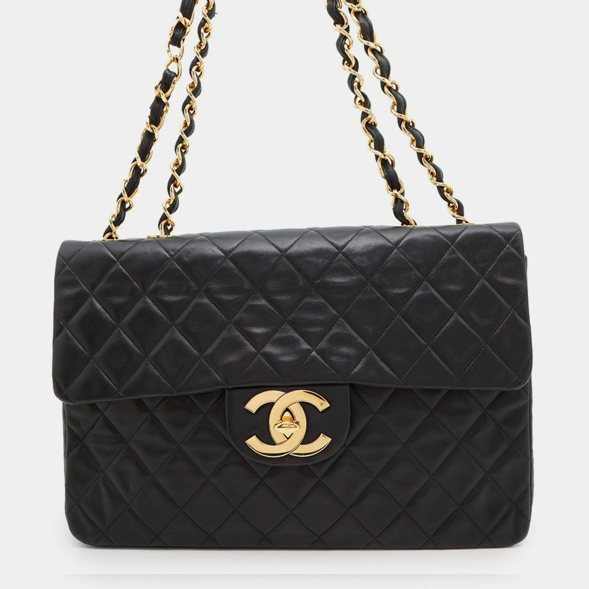 

Chanel Chain Shoulder Bag Deca Matelasse 34 Coco Mark Lambskin Chanel Matelasse Black