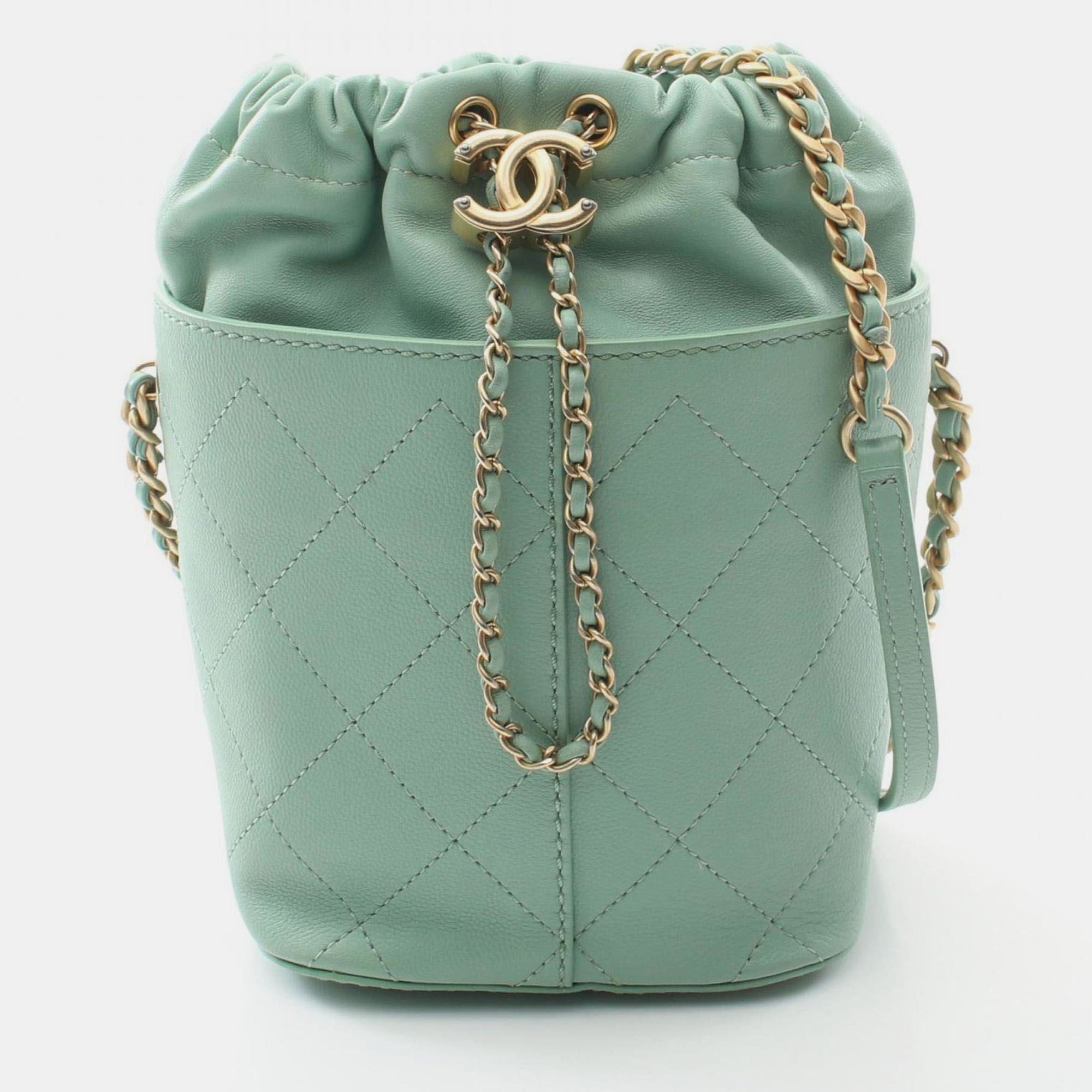 

Chanel Matelasse Shoulder Bag Leather Green