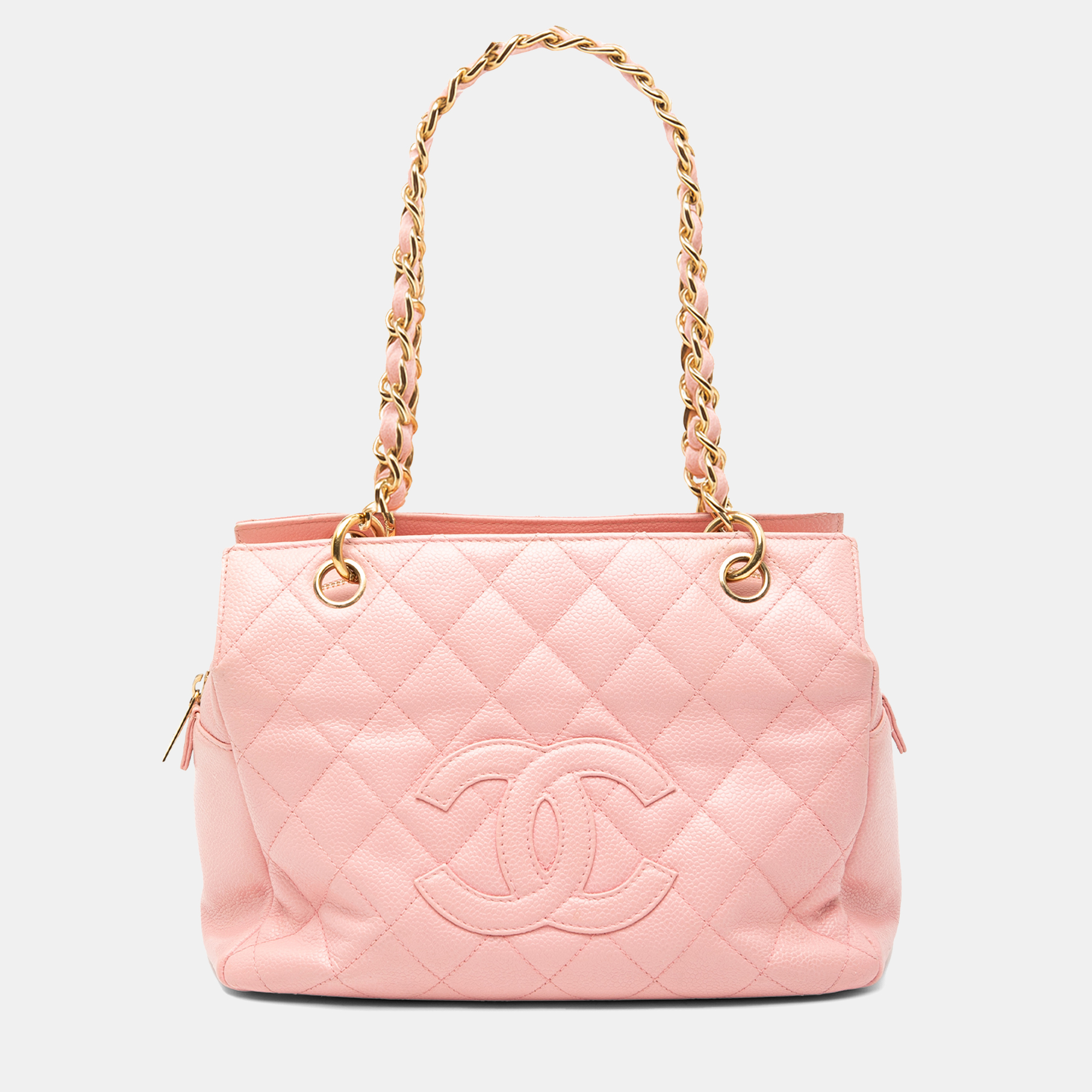 Click to view more detailed imagery on our partner's website Pre-owned Chanel Pink Petite Caviar Timeless Tote