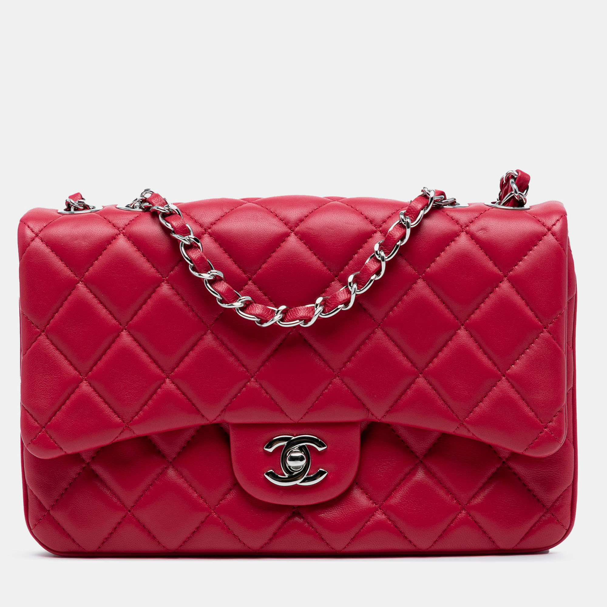 

Chanel Pink Medium Quilted Lambskin 3 Accordion Flap