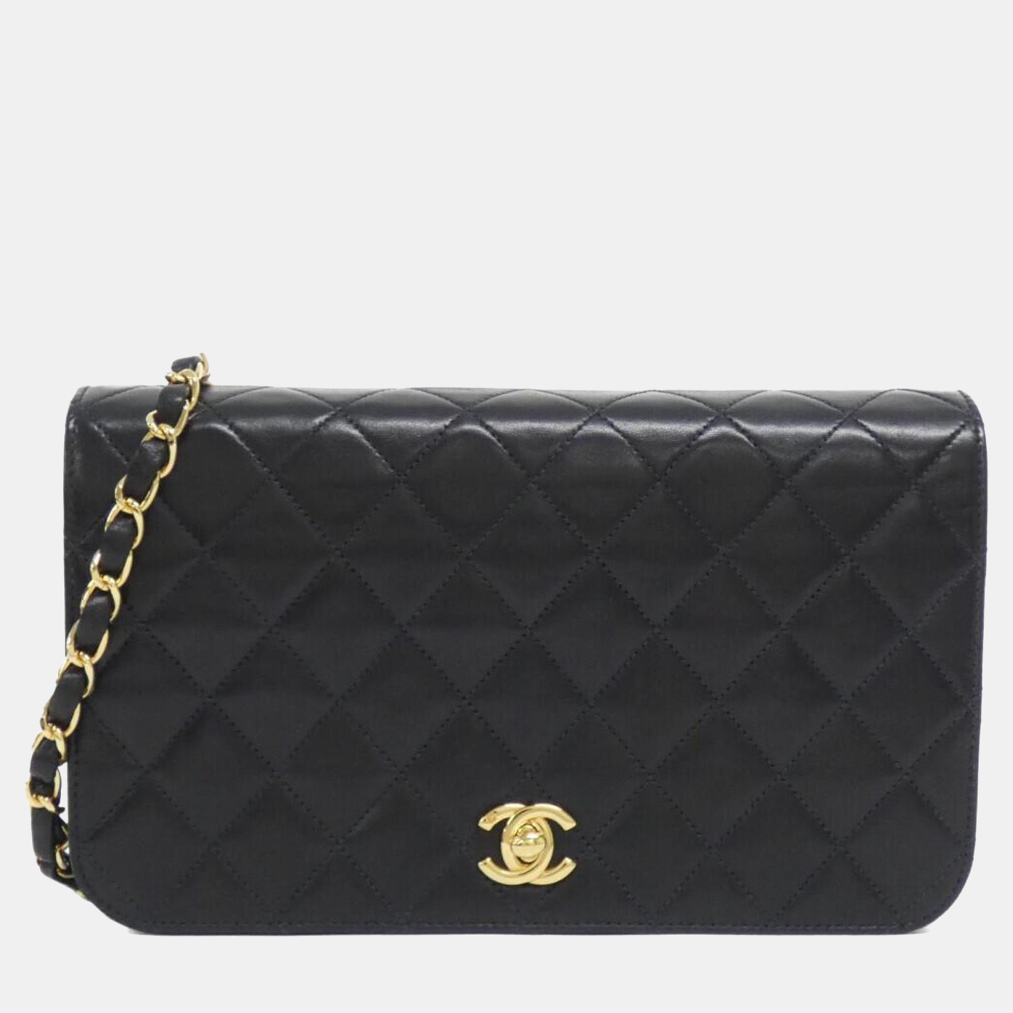

Chanel Lambskin Leather Shoulder Bag, Black