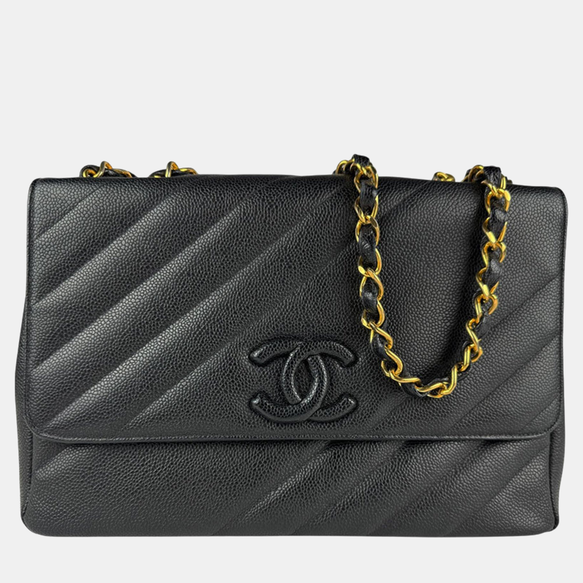 

Chanel Shoulder Bag In Caviar Leather Black