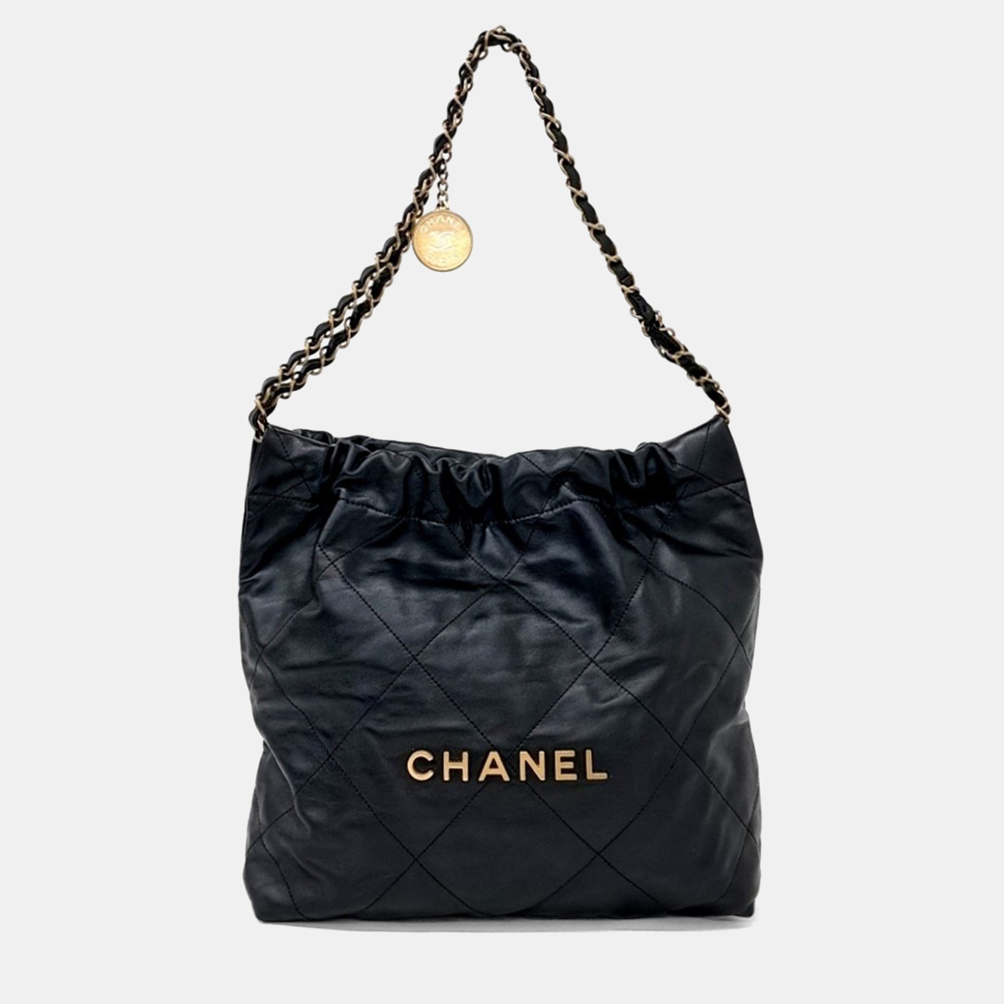 

Chanel Black Leather 22 Bag