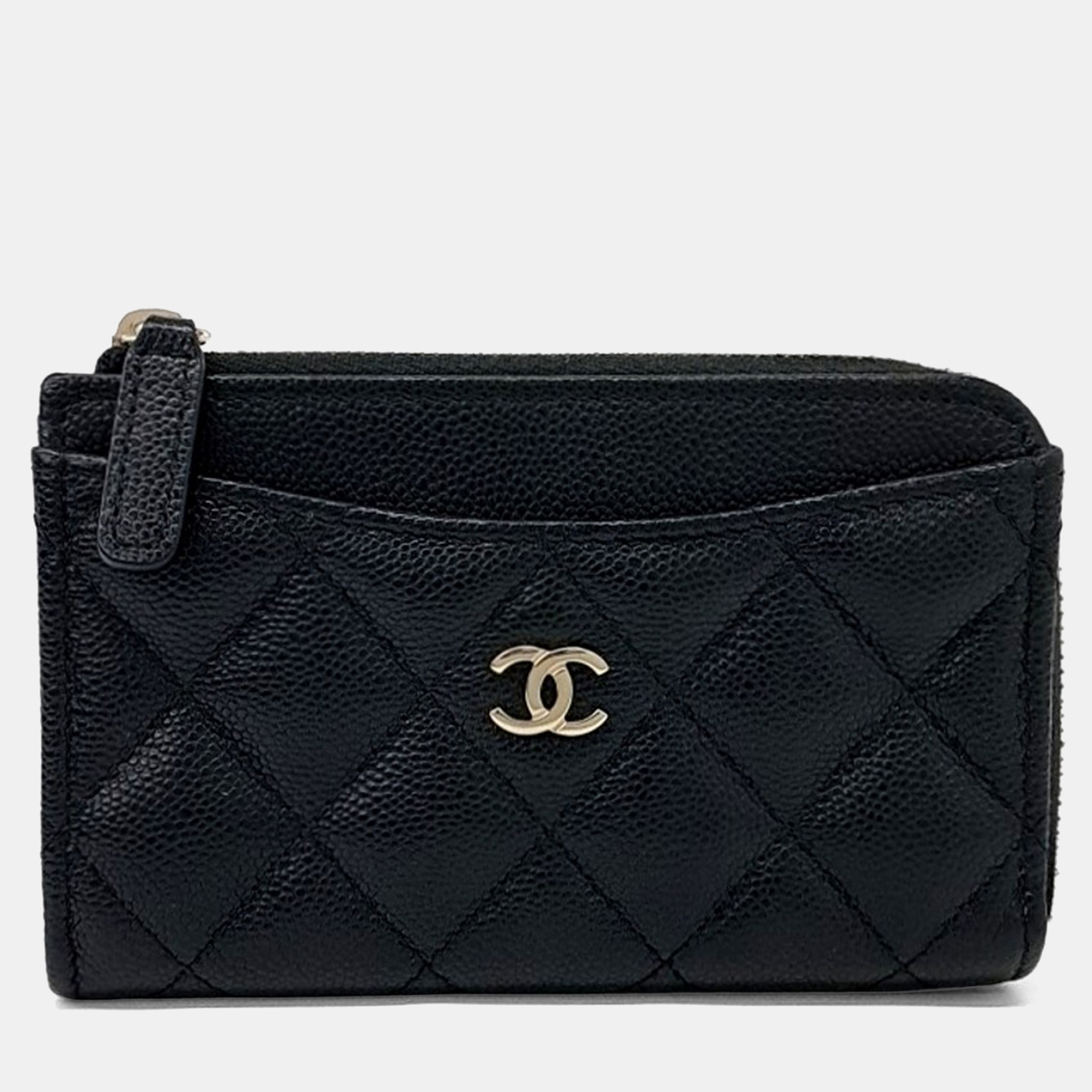 

Chanel Black Leather Caviar Card Holder