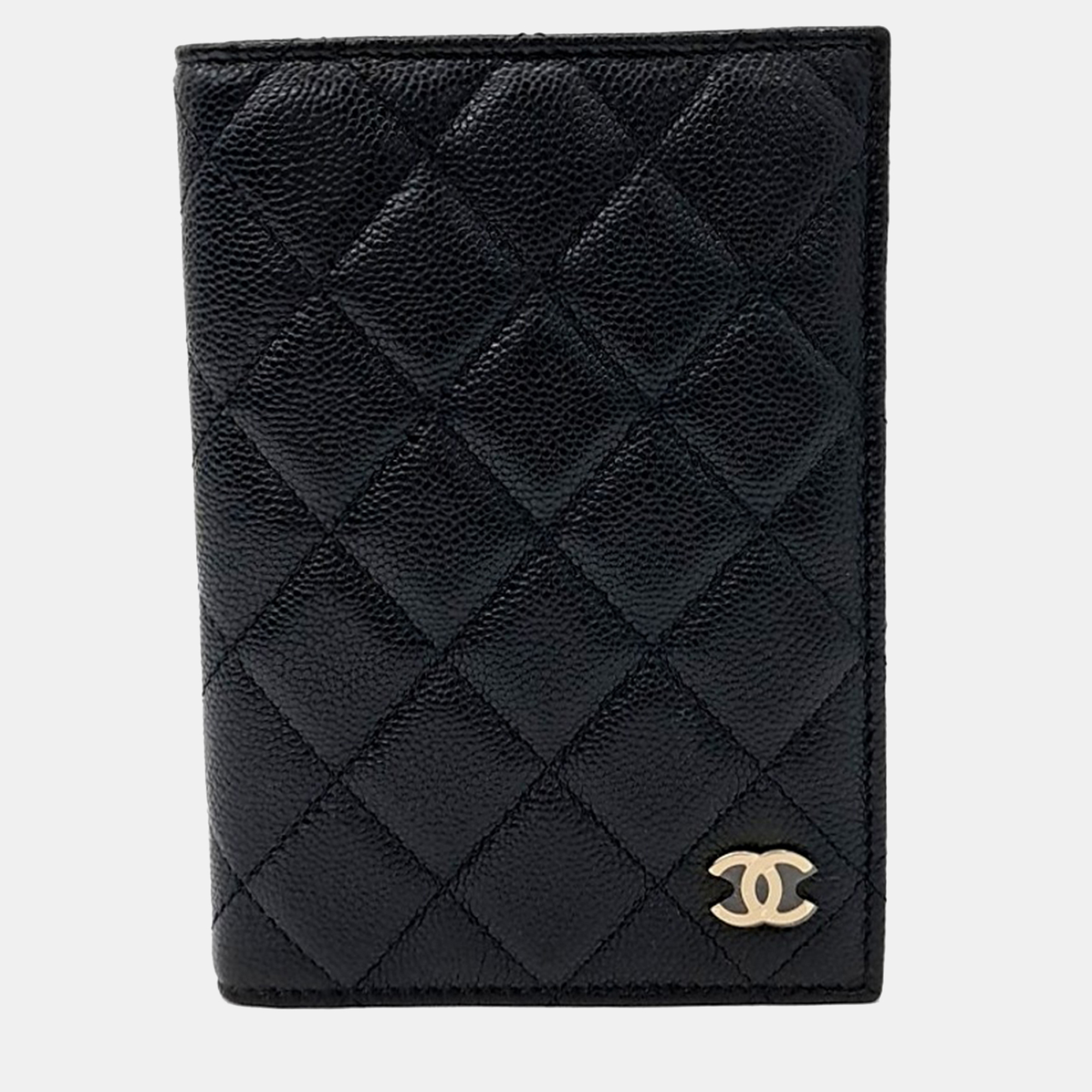 

Chanel Black Caviar Passport Wallet