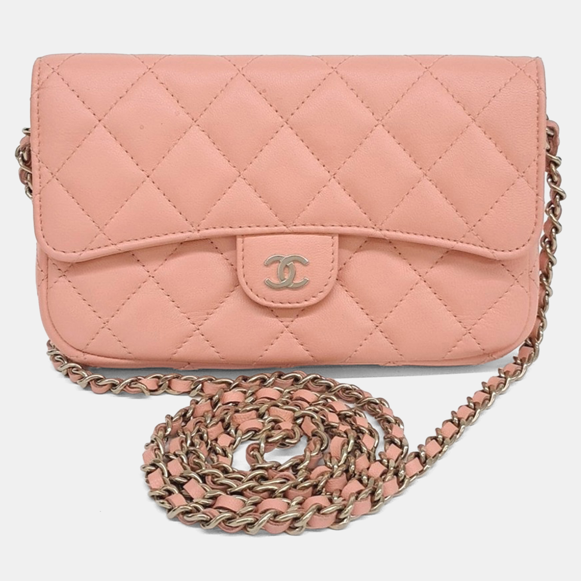 

Chanel Orange Leather mini crossbody bag