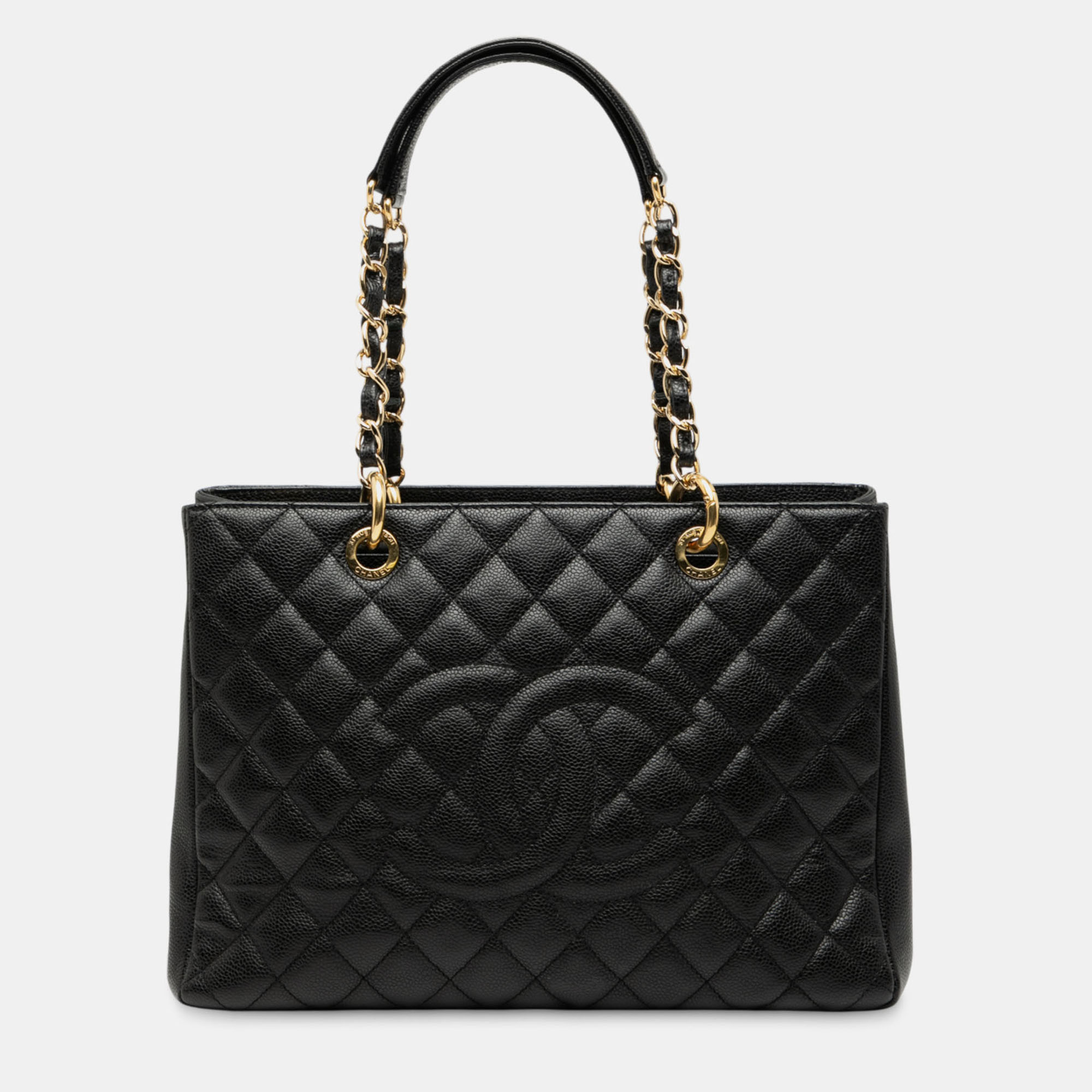 Pre-owned Chanel Black Caviar Grand Shopping Tote
