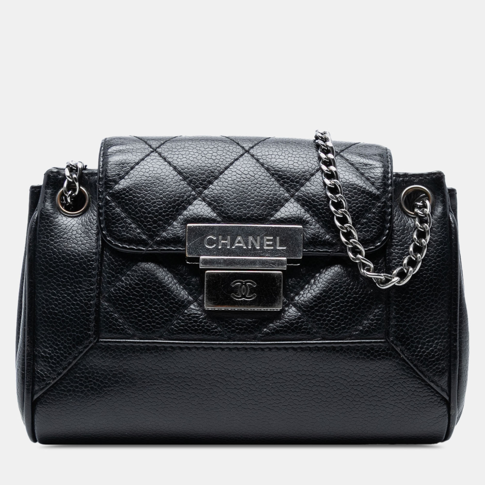 

Chanel Black Mini Quilted Caviar Accordion Flap