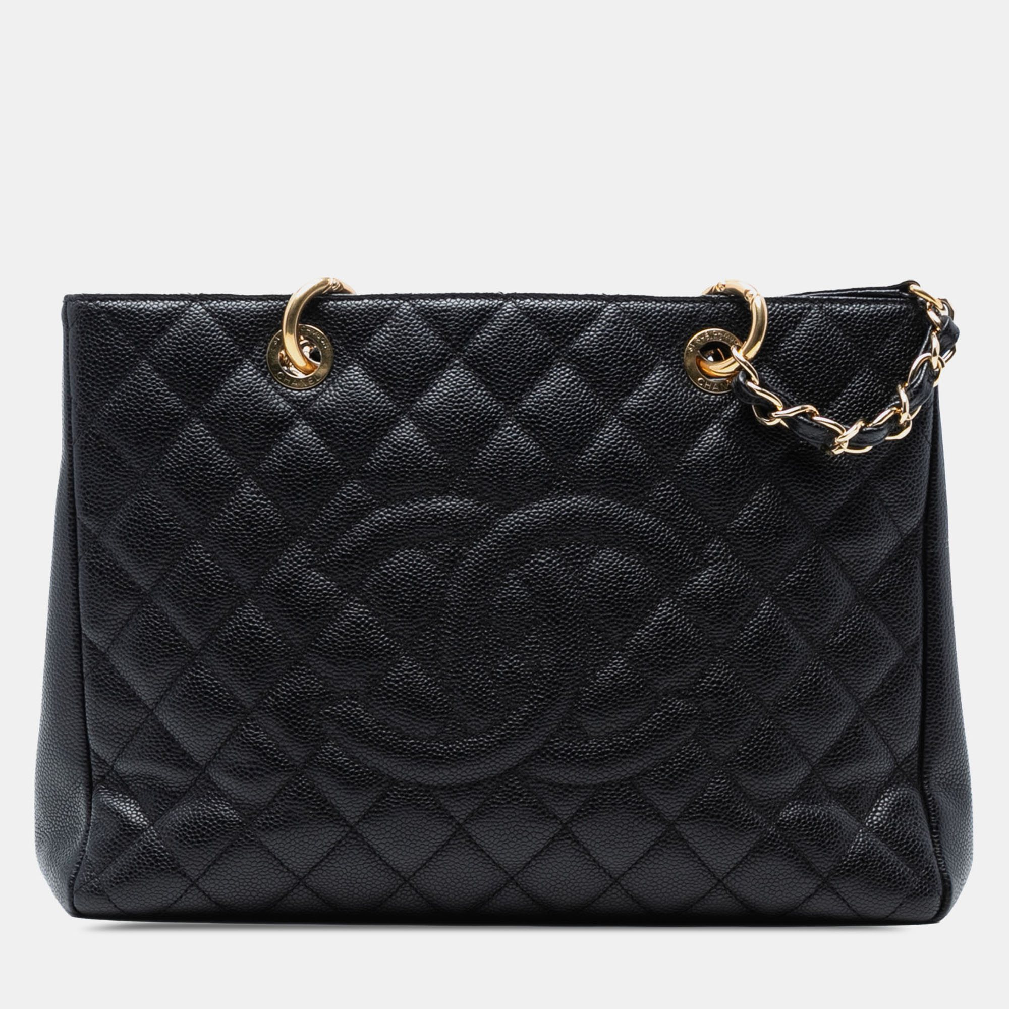 Pre-owned Chanel Black Caviar Grand Shopping Tote