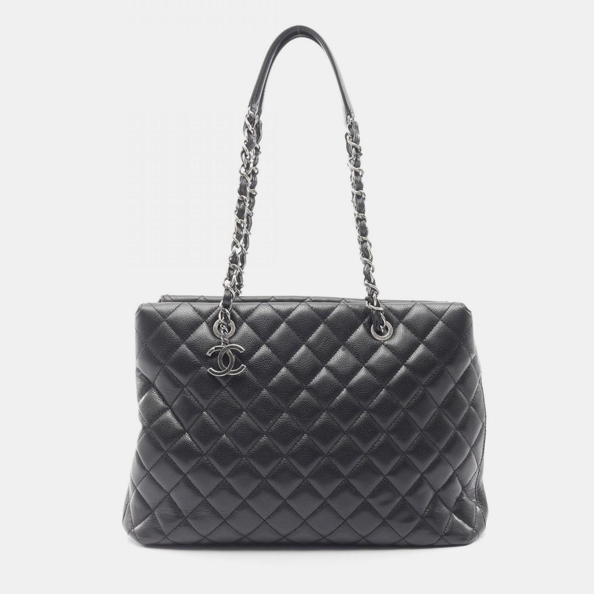 

Chanel CC Timeless Black Leather Tote Bag