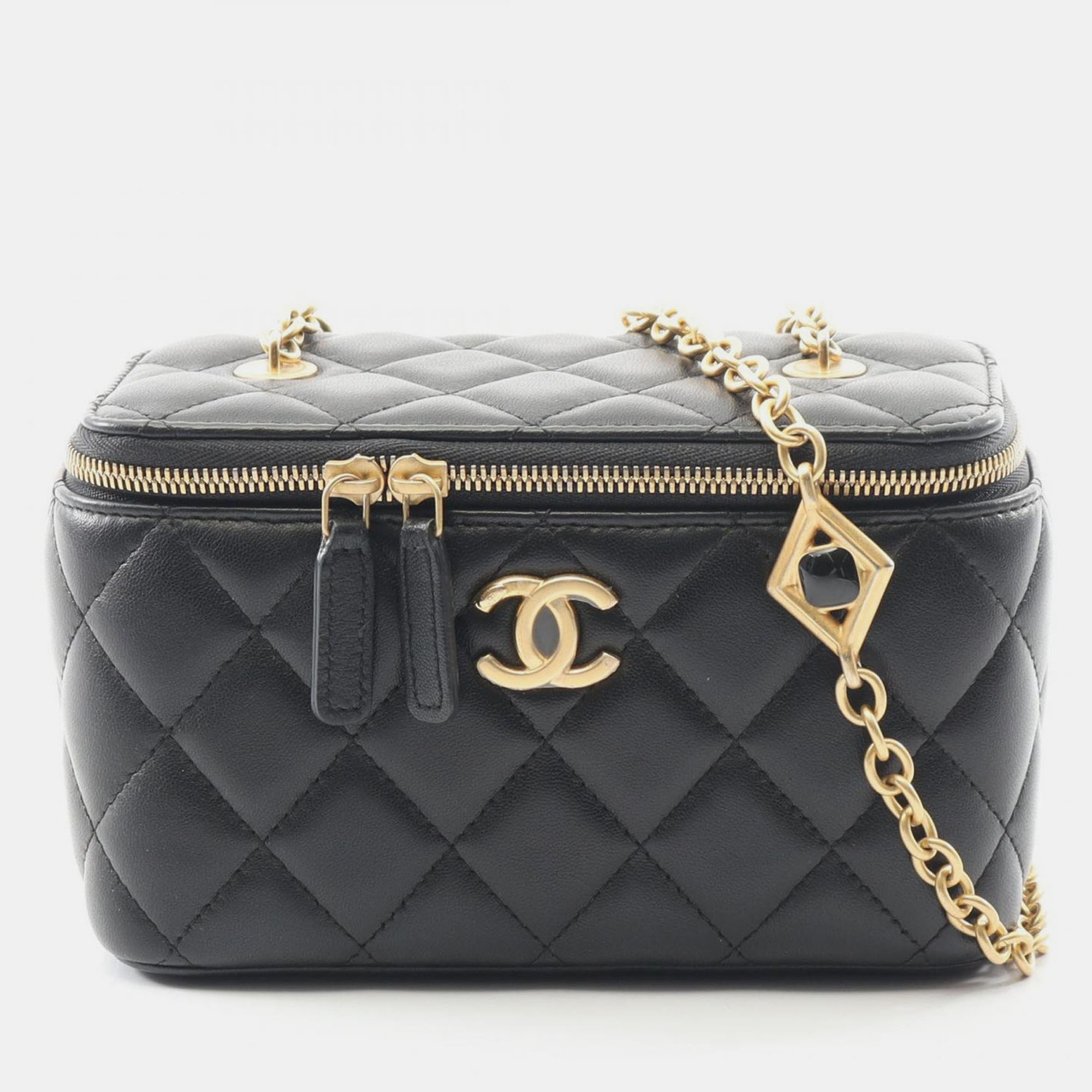 

Chanel Vanity Case Black Leather Shoulder Bag