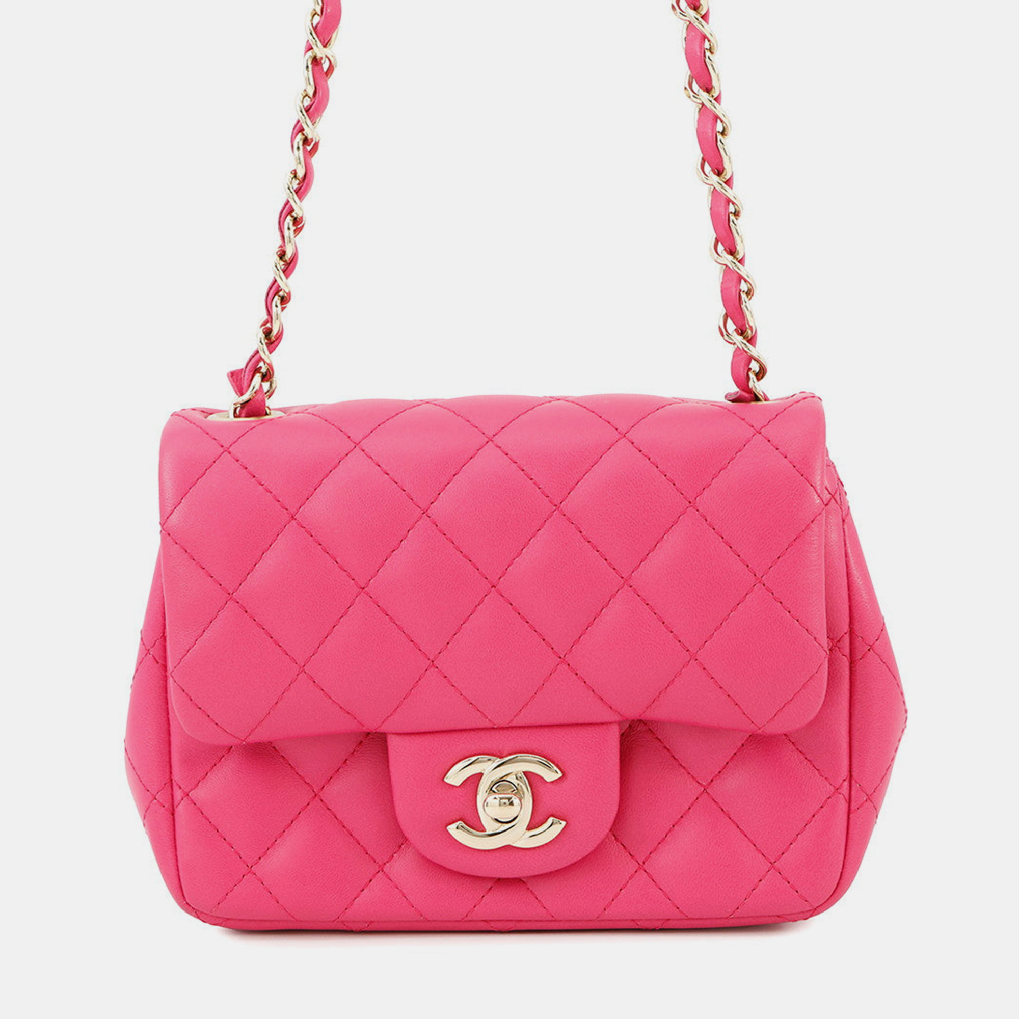 

Chanel Matelasse Single Flap Chain shoulder Pink Lambskin Size