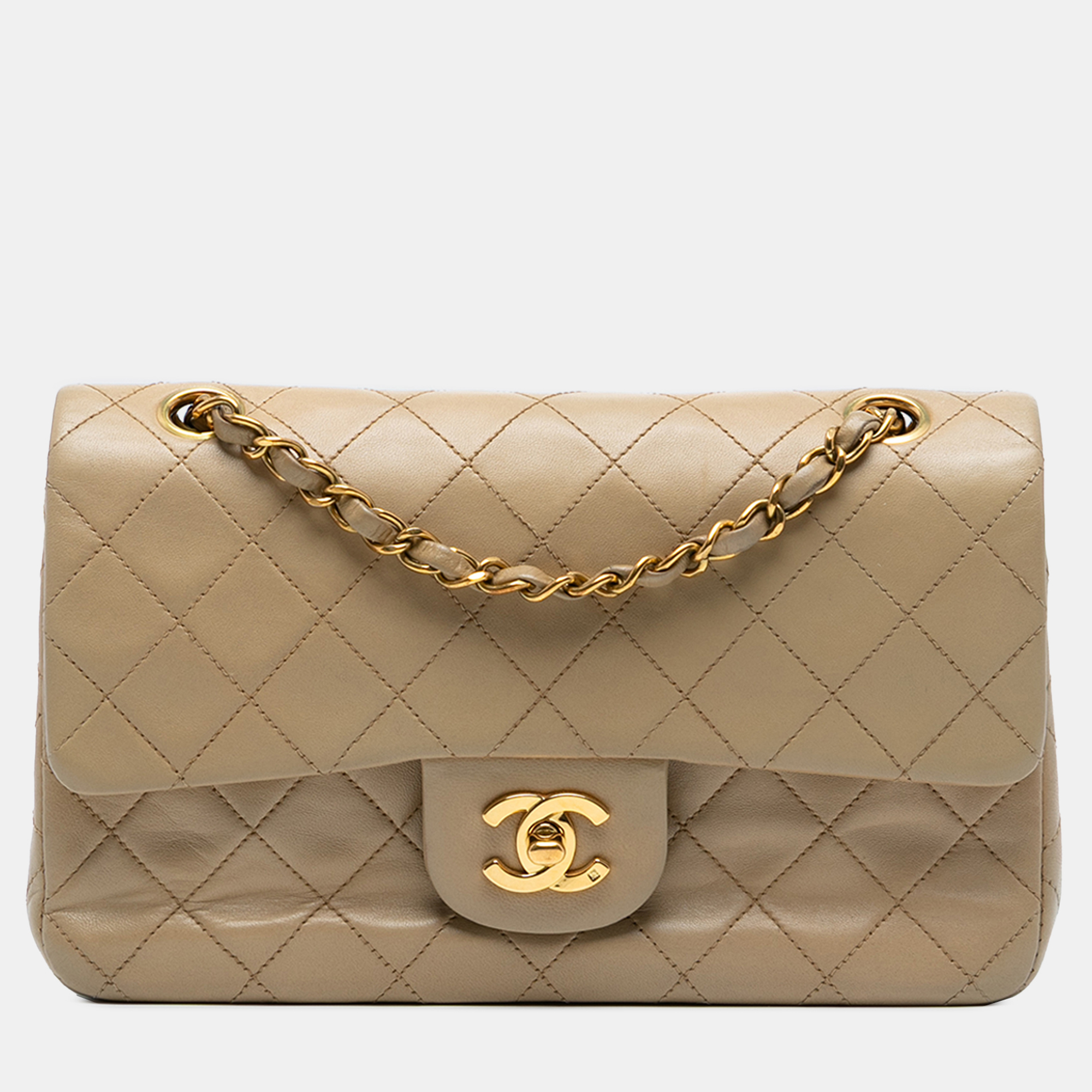 

Chanel Brown Small Classic Lambskin Double Flap