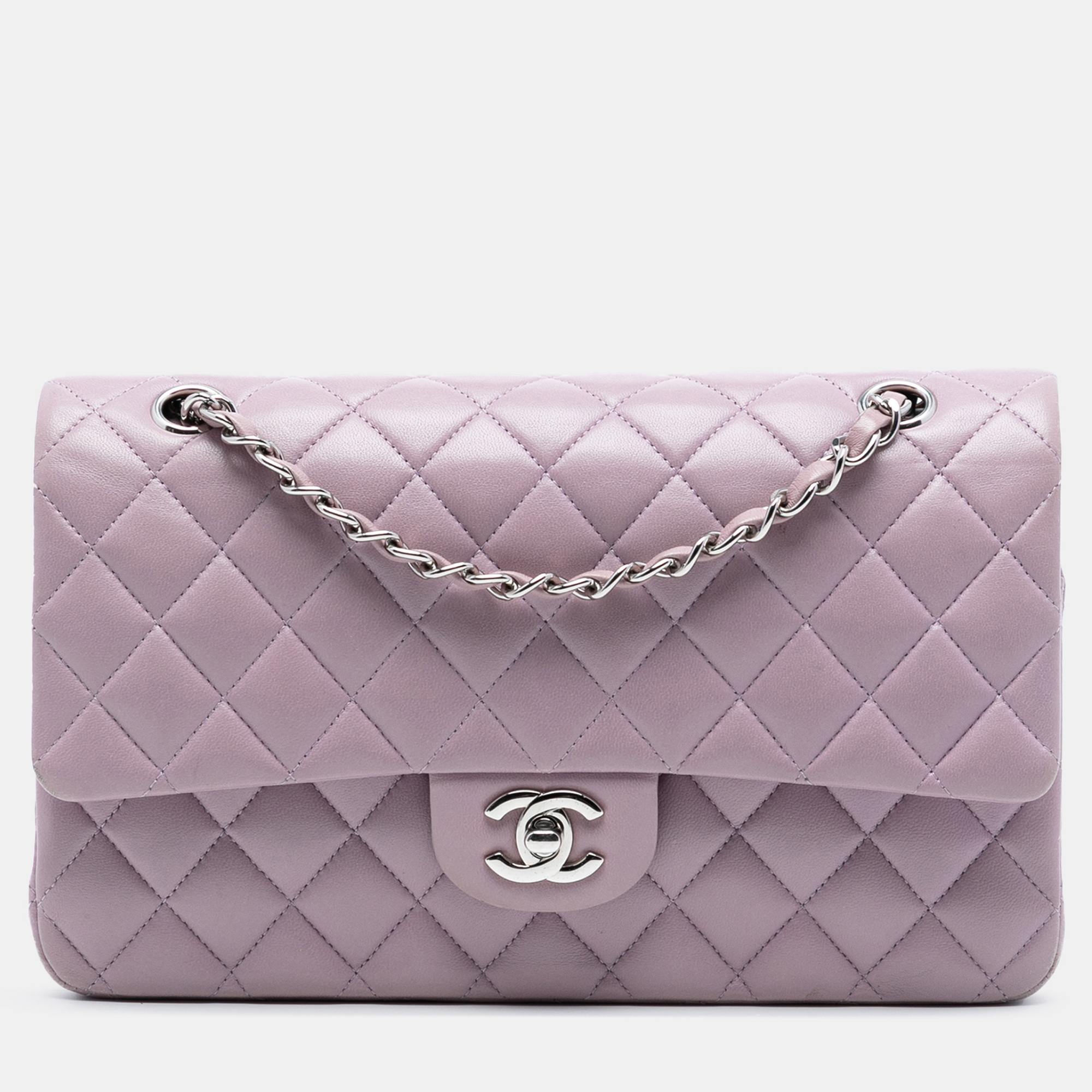 

Chanel Purple Medium Classic Lambskin Double Flap