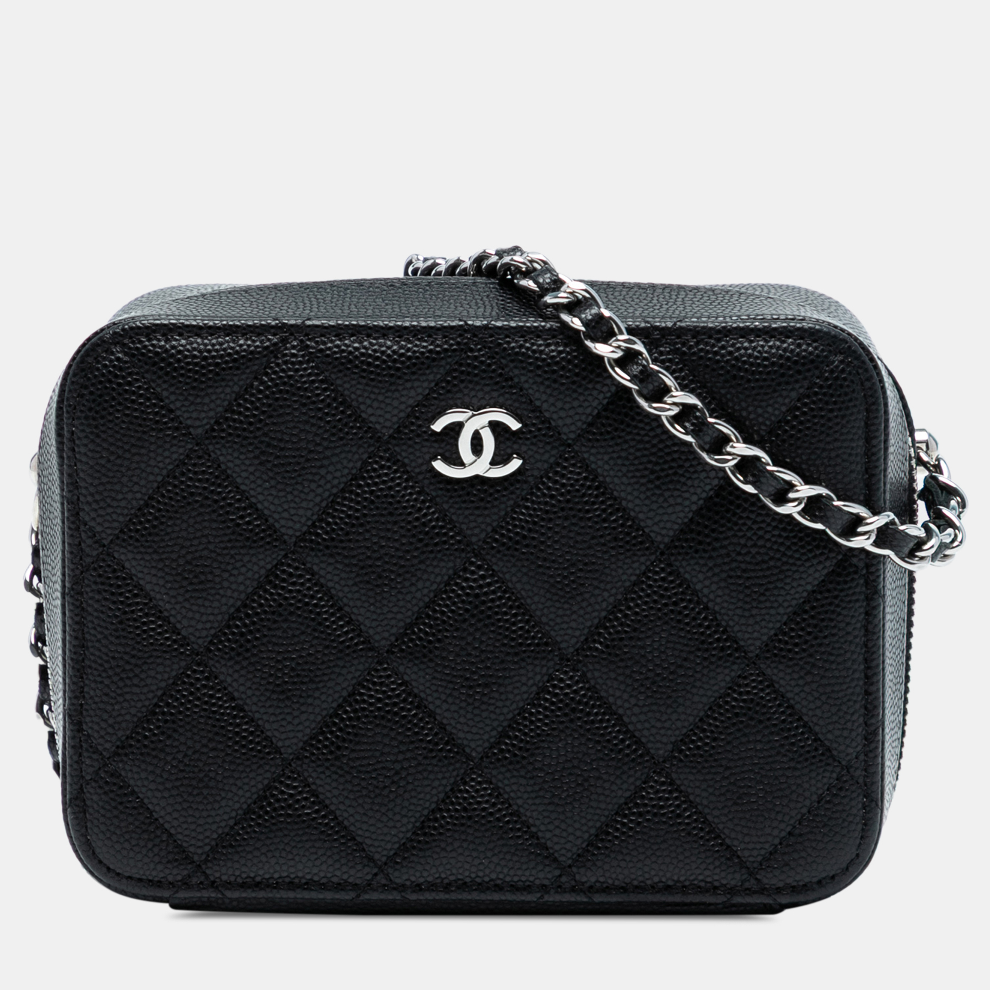 

Chanel Black CC Quilted Caviar Camera Bag