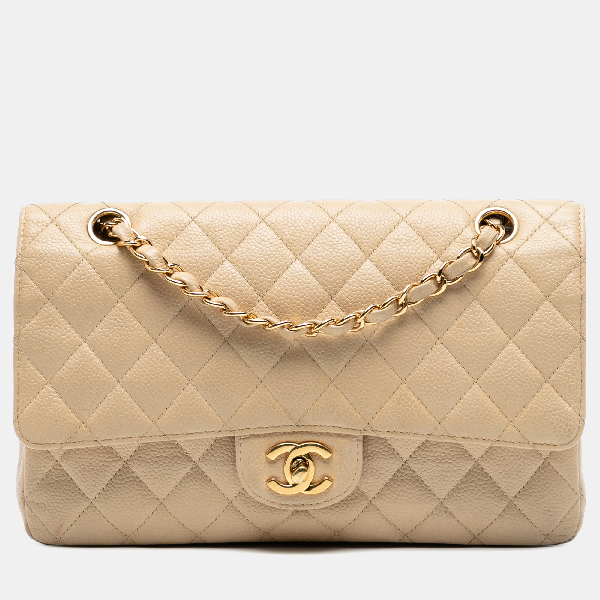 

Chanel Brown Medium Classic Caviar Double Flap