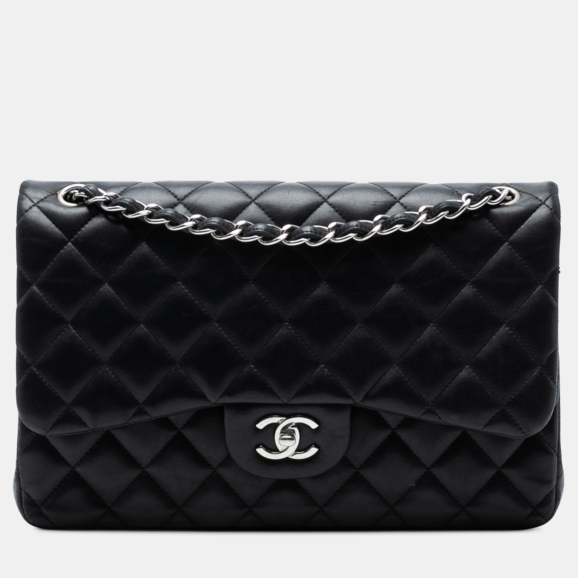 

Chanel Black Jumbo Classic Lambskin Double Flap