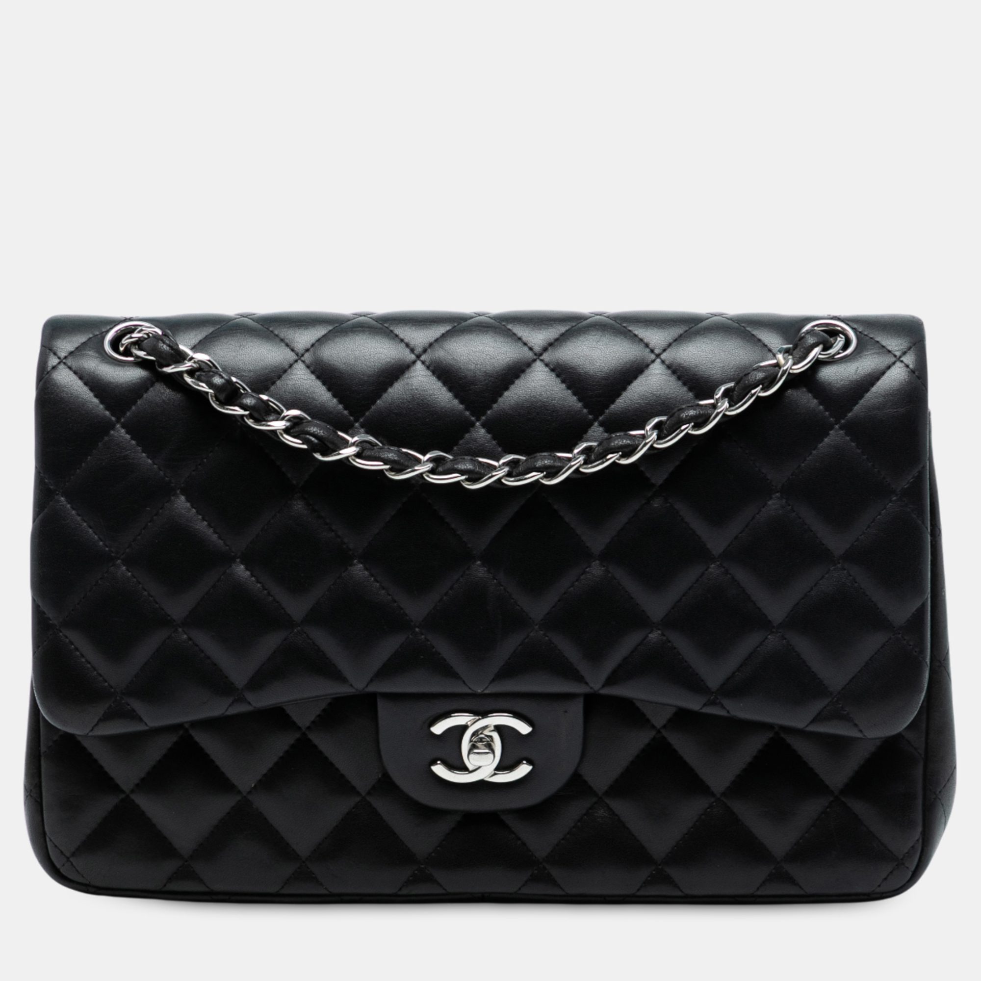 

Chanel Black Jumbo Classic Lambskin Double Flap