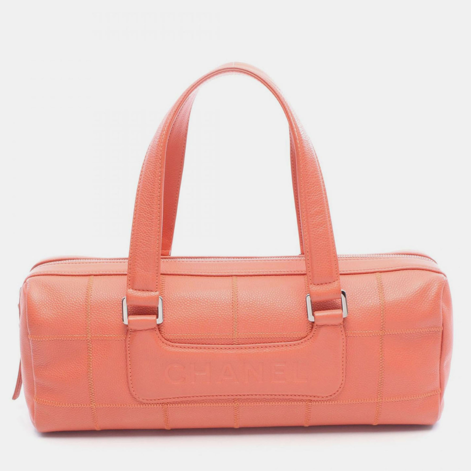 

Chanel Chocolate Bar Hand Bag Leather Grained Calf Pink Shw Cc Coco