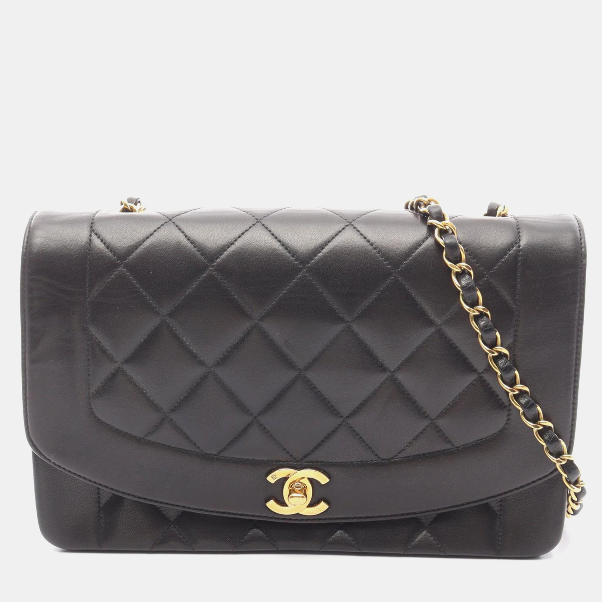 

Chanel Diana Black Leather Shoulder Bag
