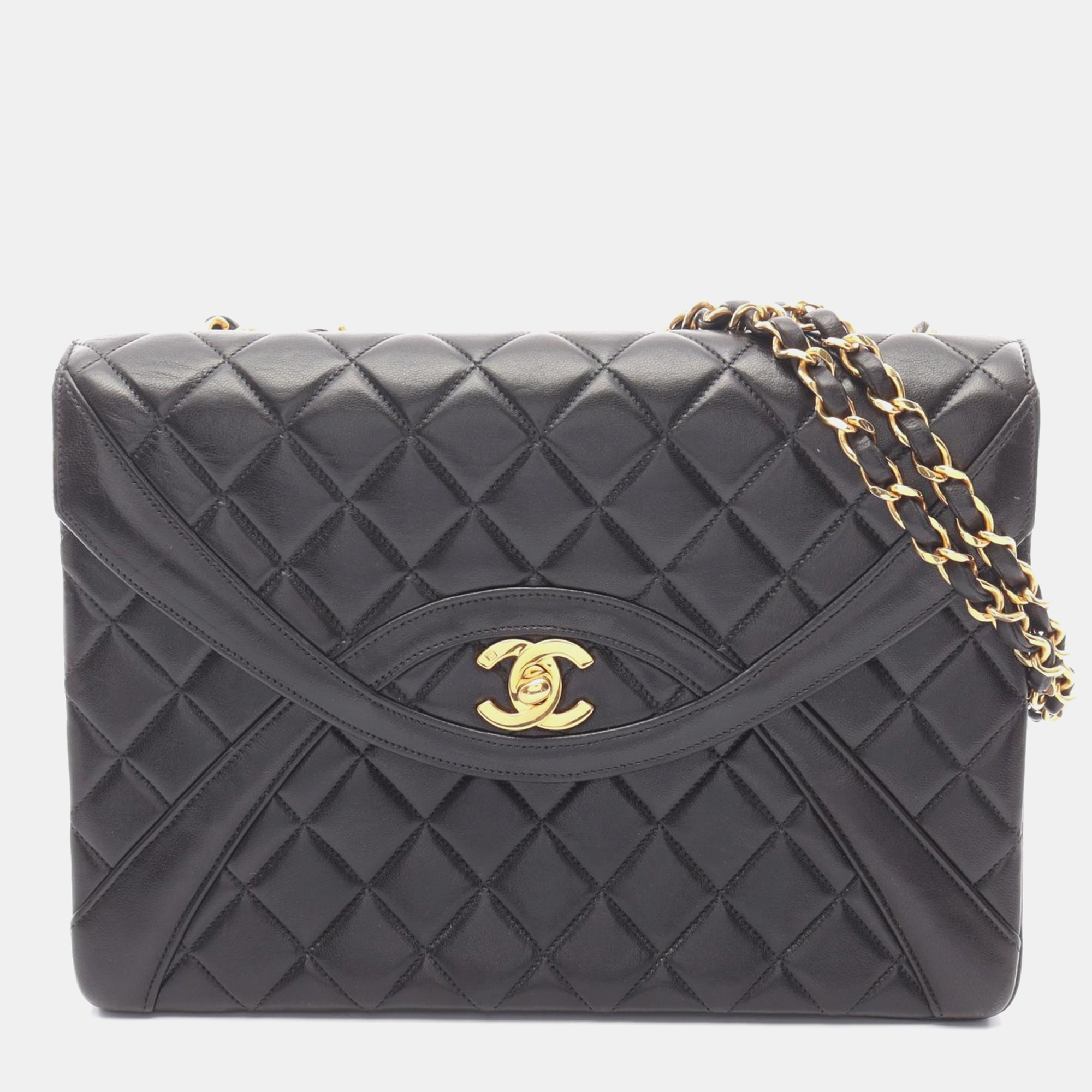 

Chanel Paris Black Leather Shoulder Bag