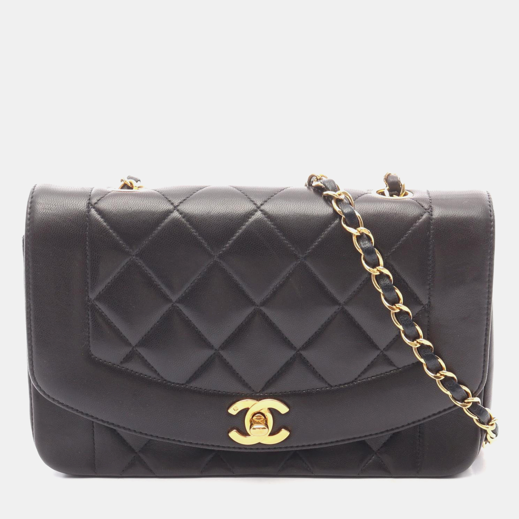 

Chanel Diana Black Leather Flap Shoulder Bag