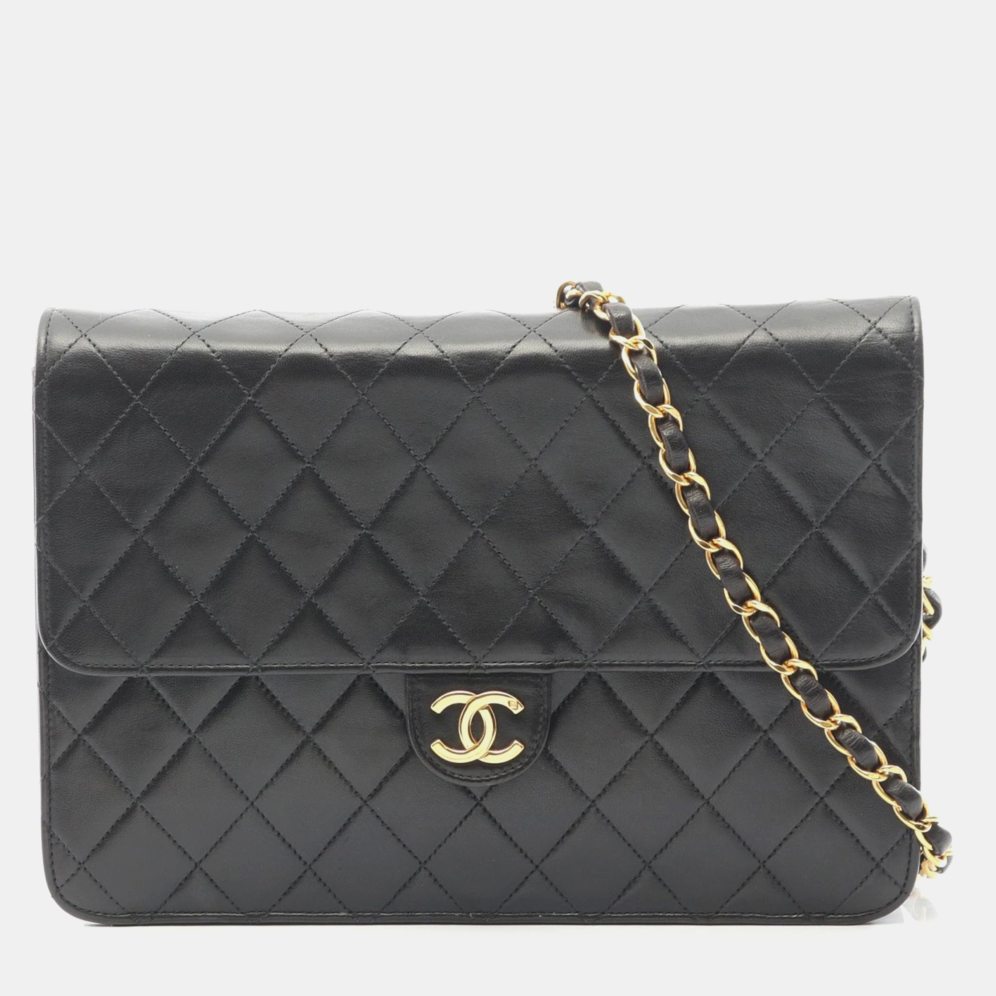 

Chanel Square Flap Black Quilted Leather Shoulder Bag