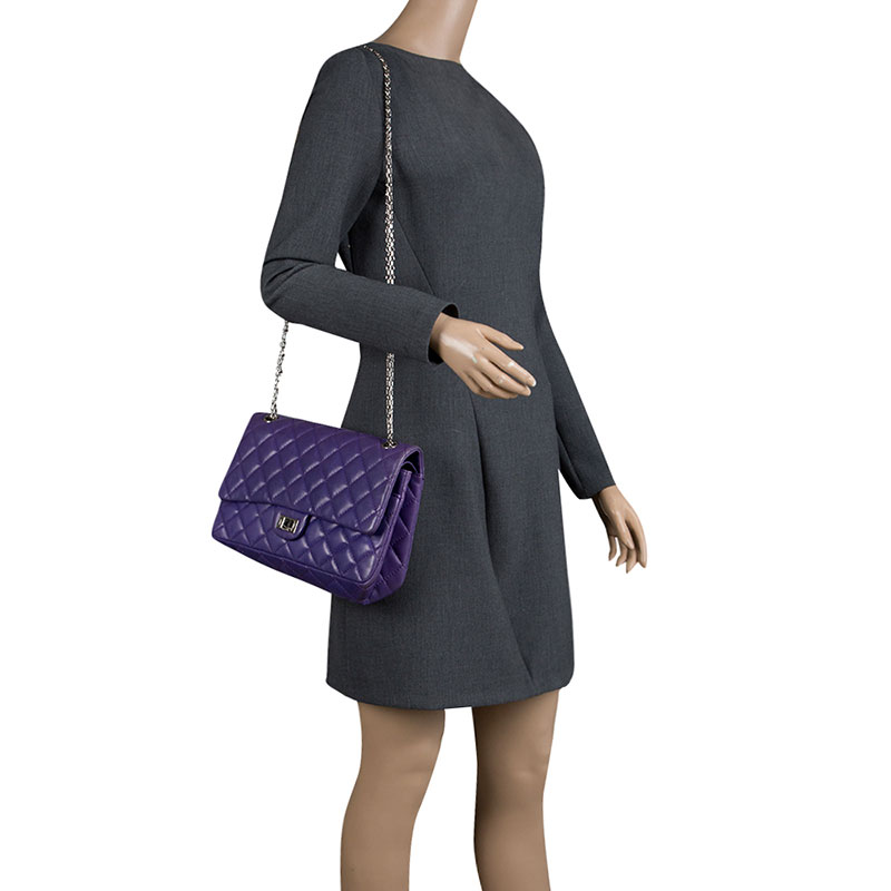 

Chanel Purple Quilted Leather Reissue 2.55 Classic 226 Flap Bag