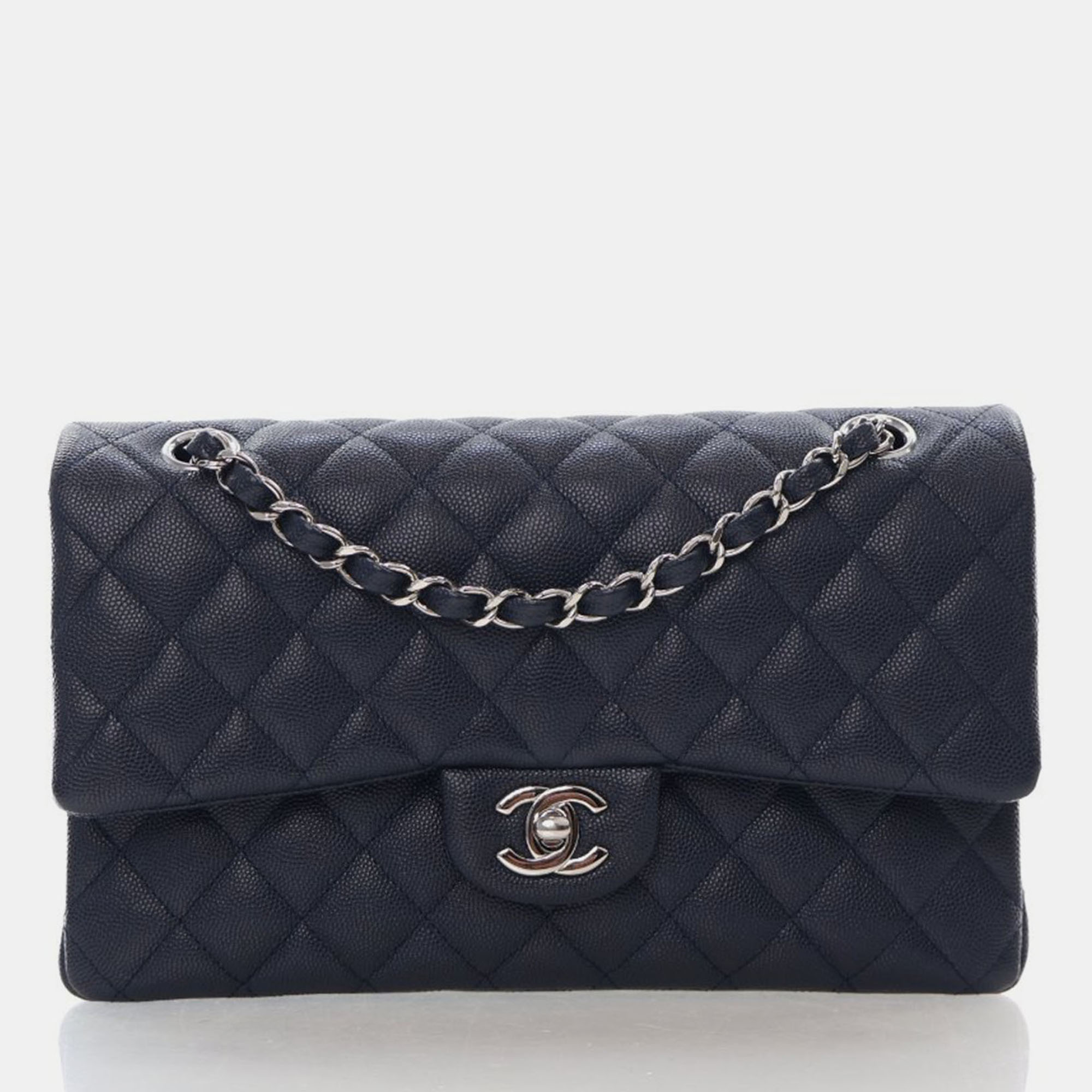 

Chanel Medium Caviar Classic Double Flap Bag, Blue