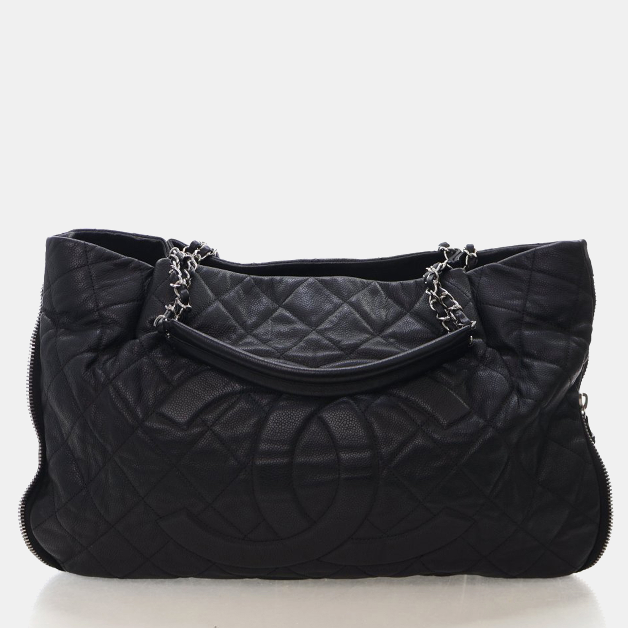 

Chanel Large Calfskin Tote Bag, Black