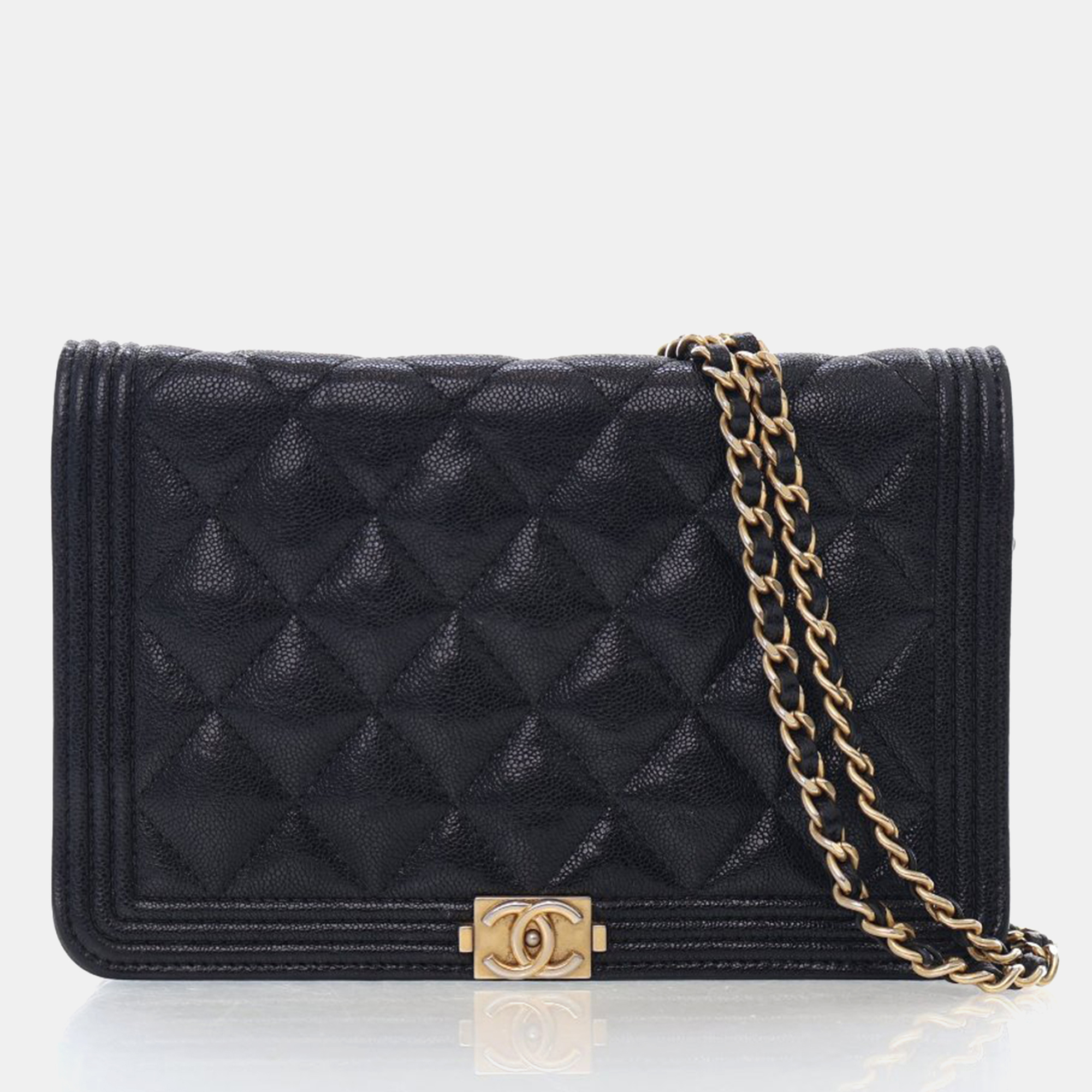 

Chanel Caviar Boy Wallet On Chain (WOC), Black