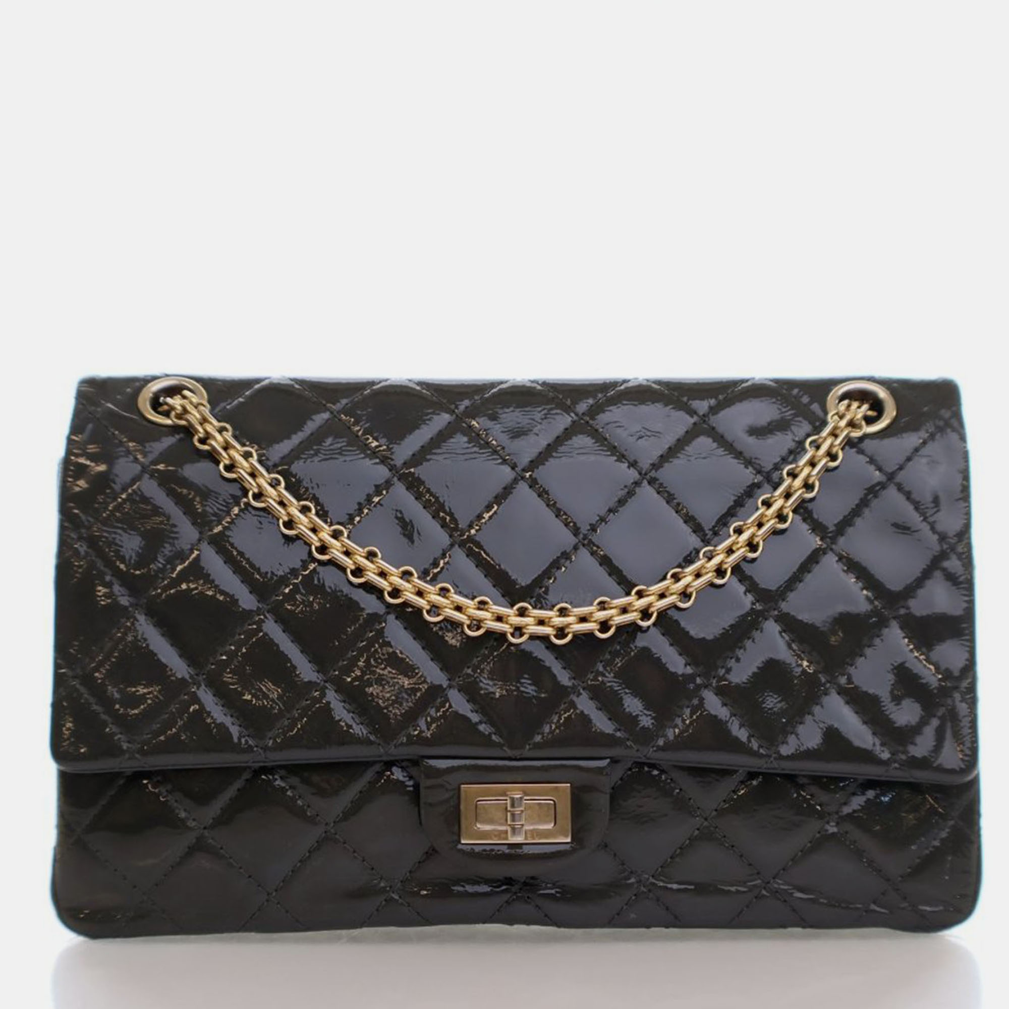

Chanel Patent Reissue 2.55 Flap Bag 226, Grey