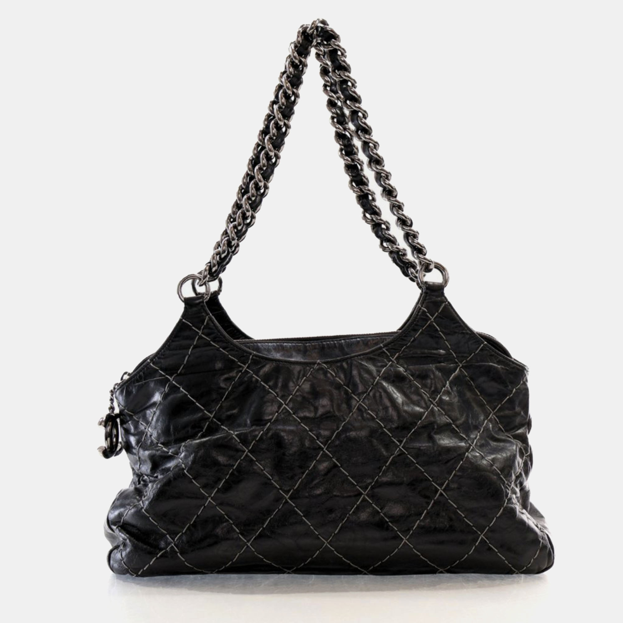 

Chanel Black Calfskin Wild Stitch Tote