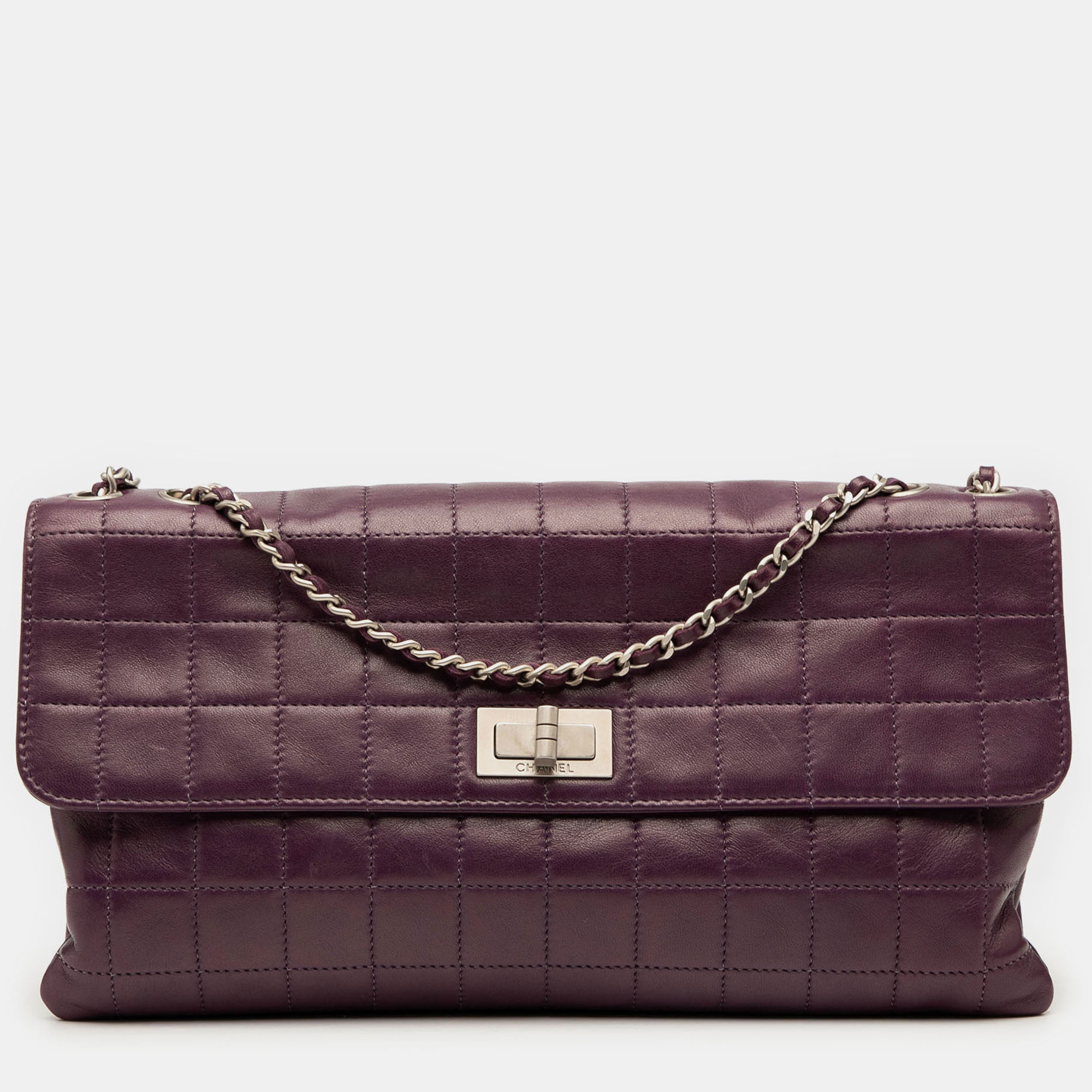 

Chanel Purple Reissue 2.55 Chocolate Bar Lambskin Accordion Flap