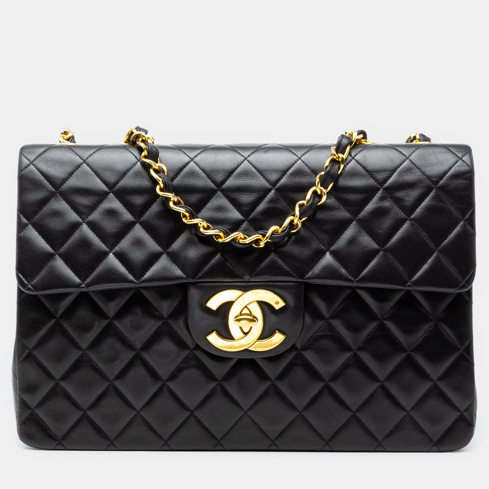 

Chanel Black Maxi  Classic Lambskin Single Flap