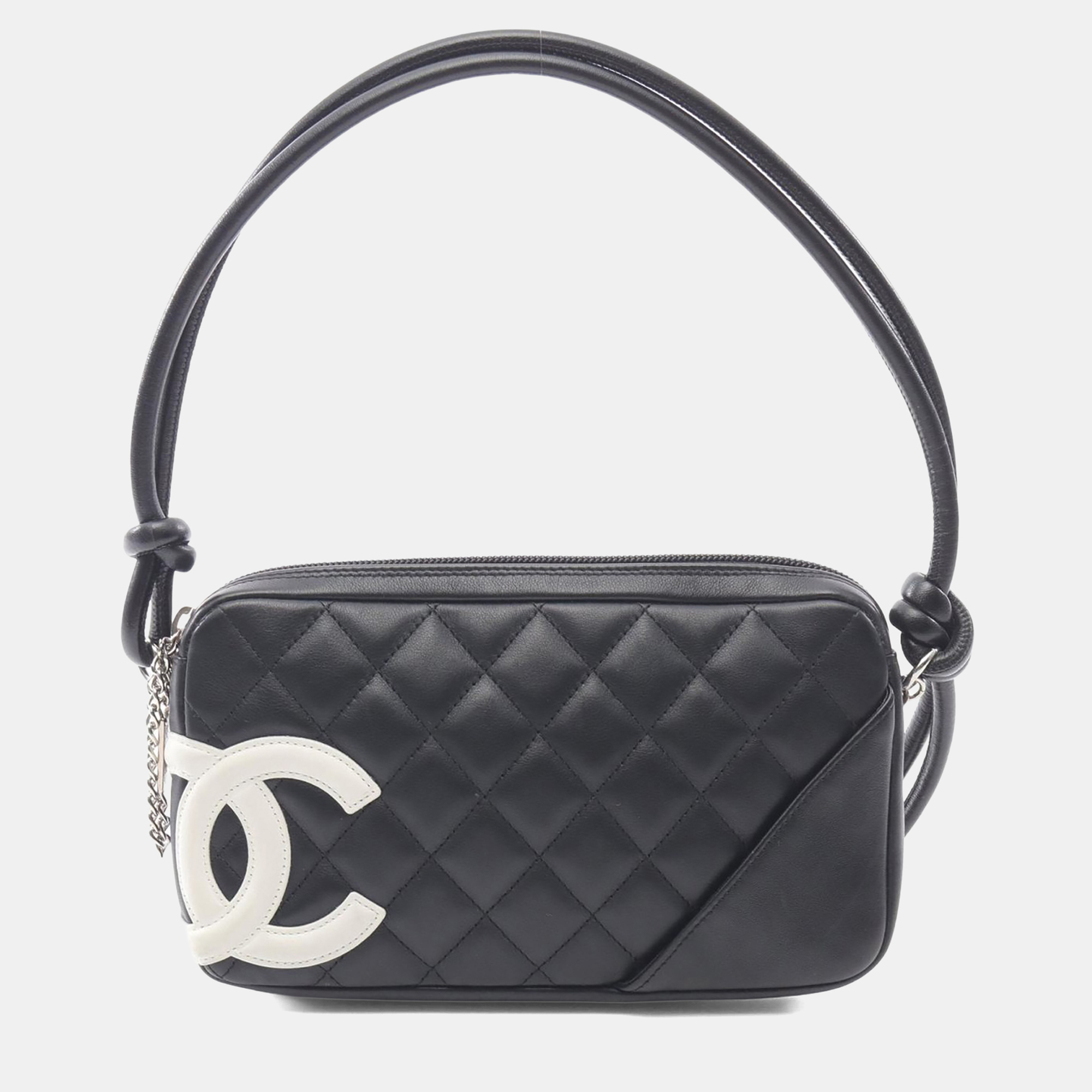 

Chanel Cambon Ligne Black White Leather Shoulder Bag