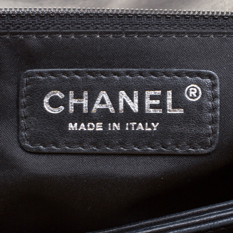 Chanel Black Patent Leather Camellia Flap Shoulder Bag Chanel